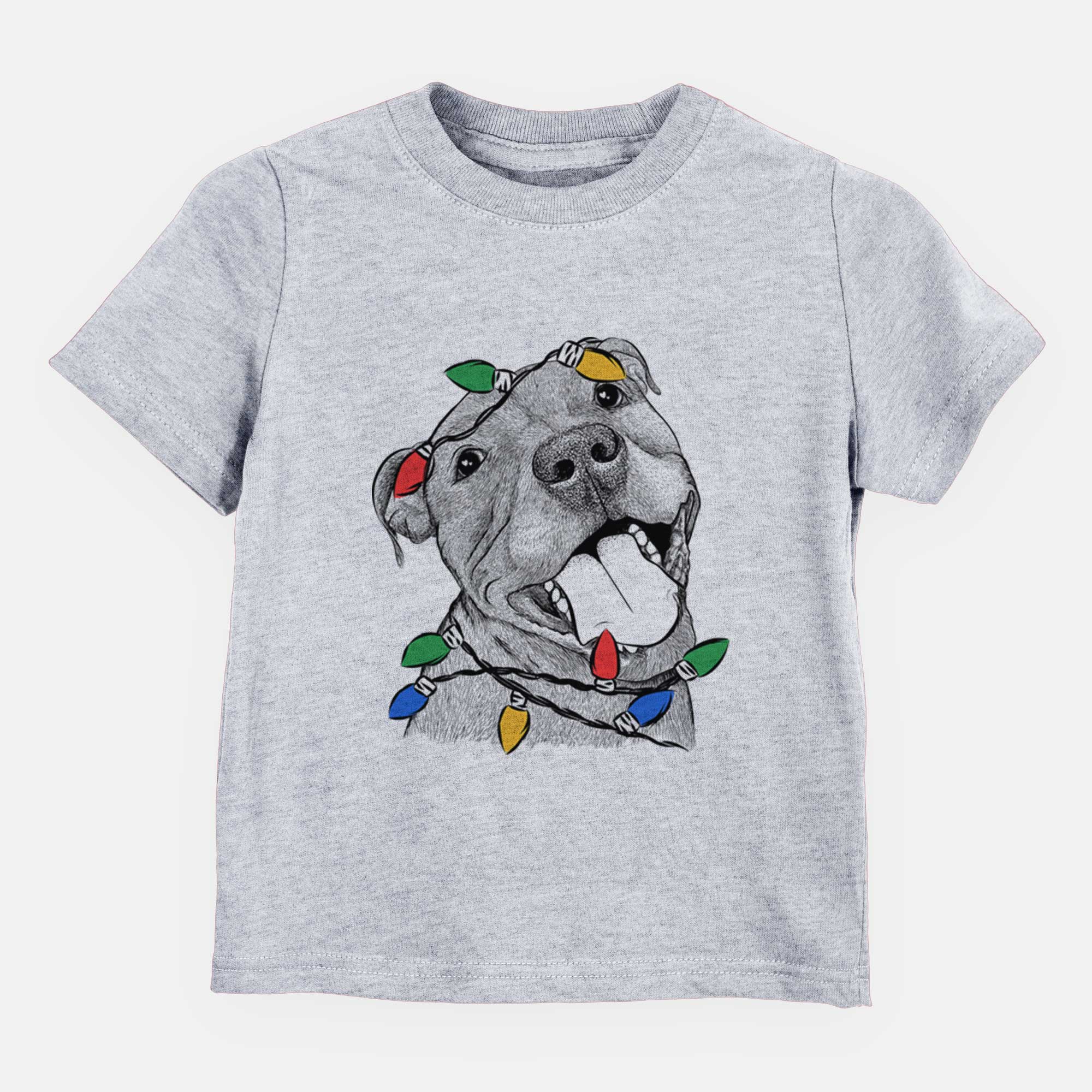 Christmas Lights Eloise the Pitbull Mix - Kids/Youth/Toddler Shirt