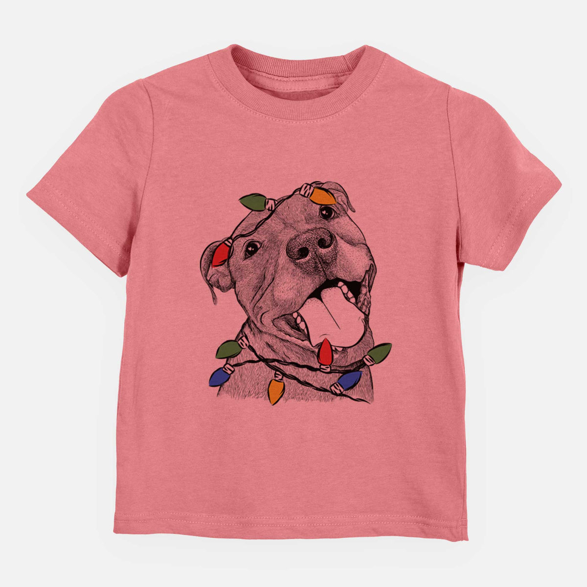 Christmas Lights Eloise the Pitbull Mix - Kids/Youth/Toddler Shirt