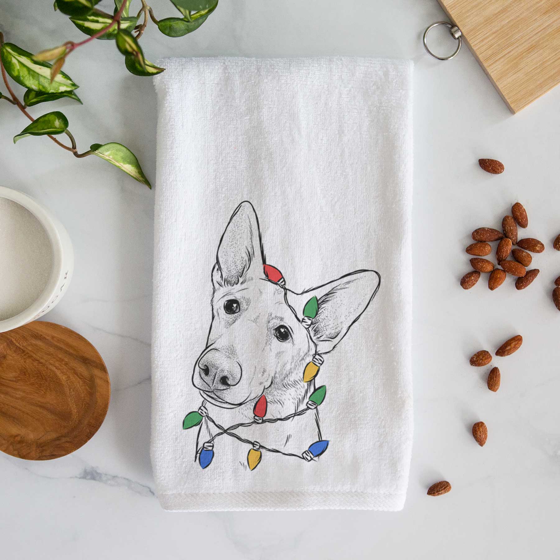 Elsa the German Shepherd Decorative Hand Towel