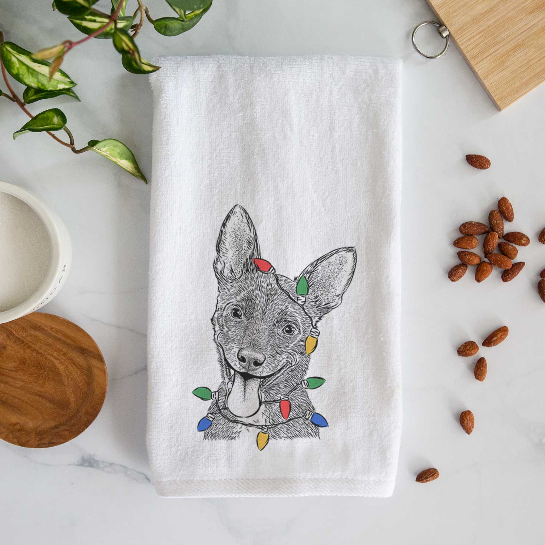 Elvira the Terrier Mix Decorative Hand Towel