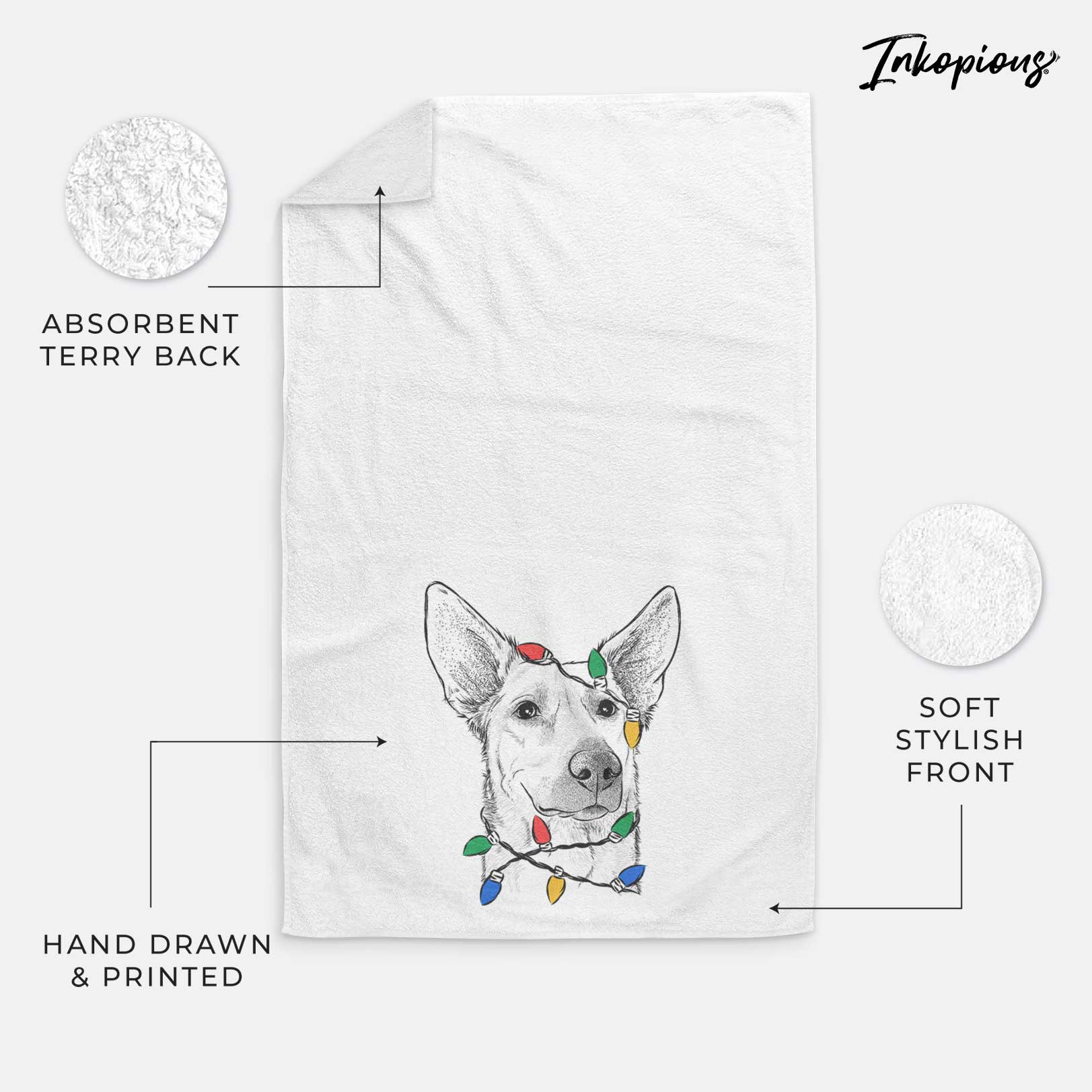 Ember the Shepherd Mix Decorative Hand Towel