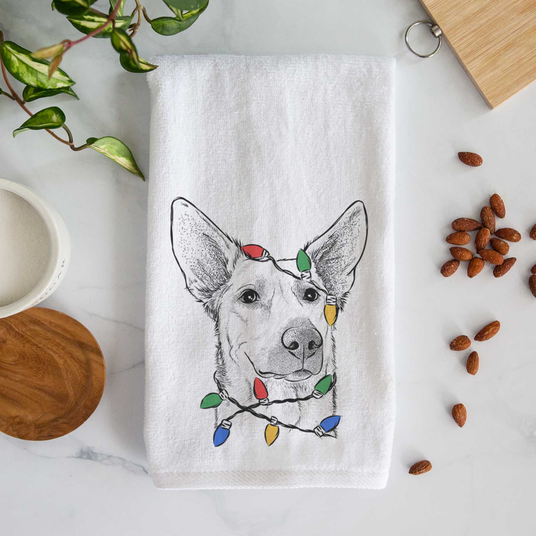 Ember the Shepherd Mix Decorative Hand Towel