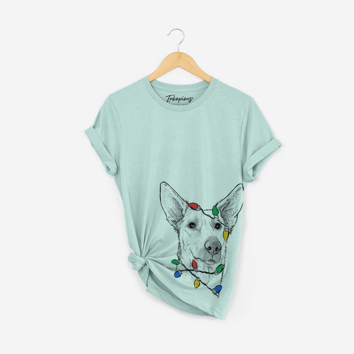 Christmas Lights Ember the Shepherd Mix - Unisex Crewneck