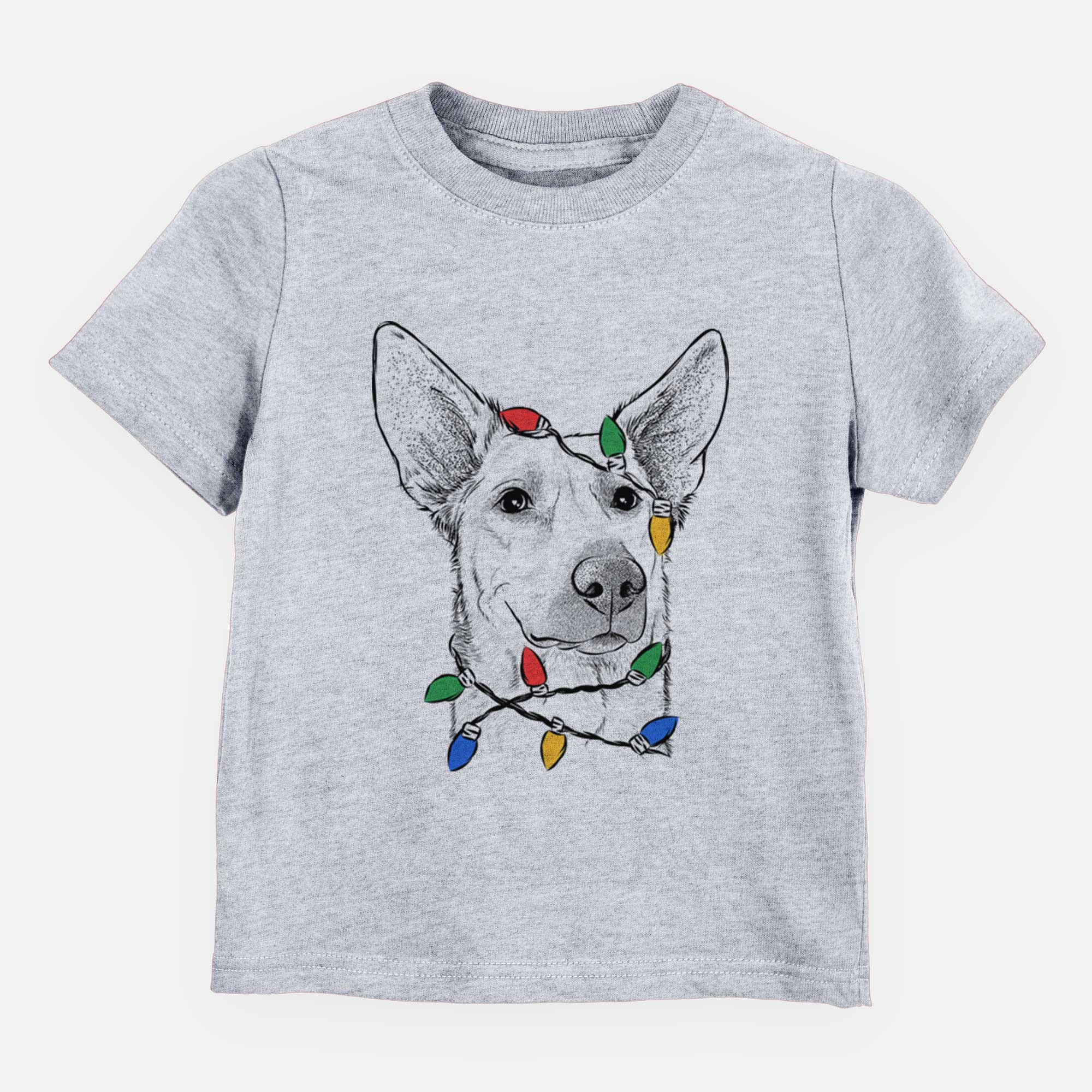 Christmas Lights Ember the Shepherd Mix - Kids/Youth/Toddler Shirt