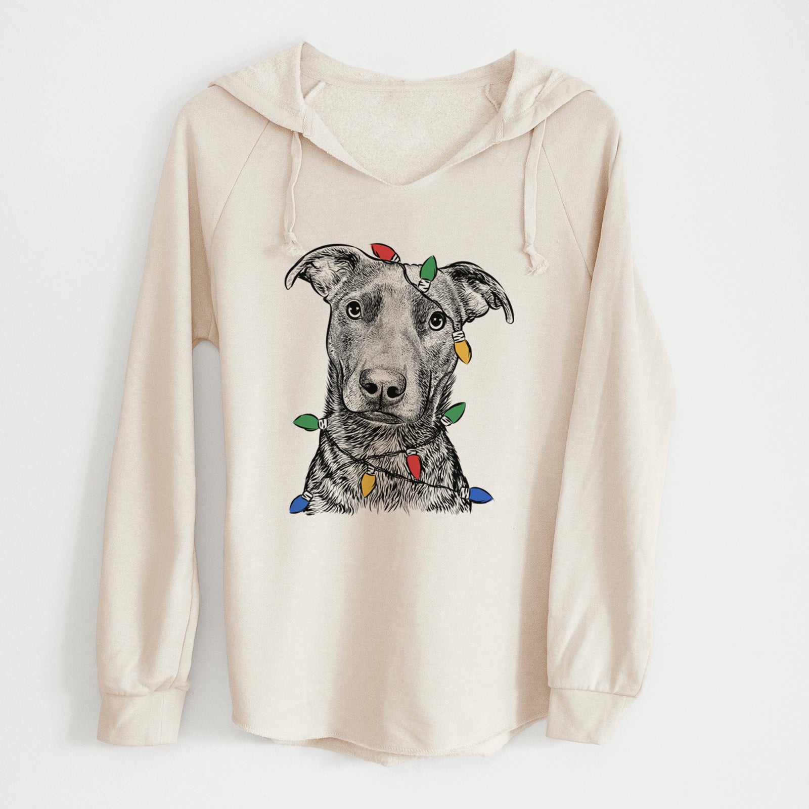 Christmas Lights Embyr the Mixed Breed - Cali Wave Hooded Sweatshirt