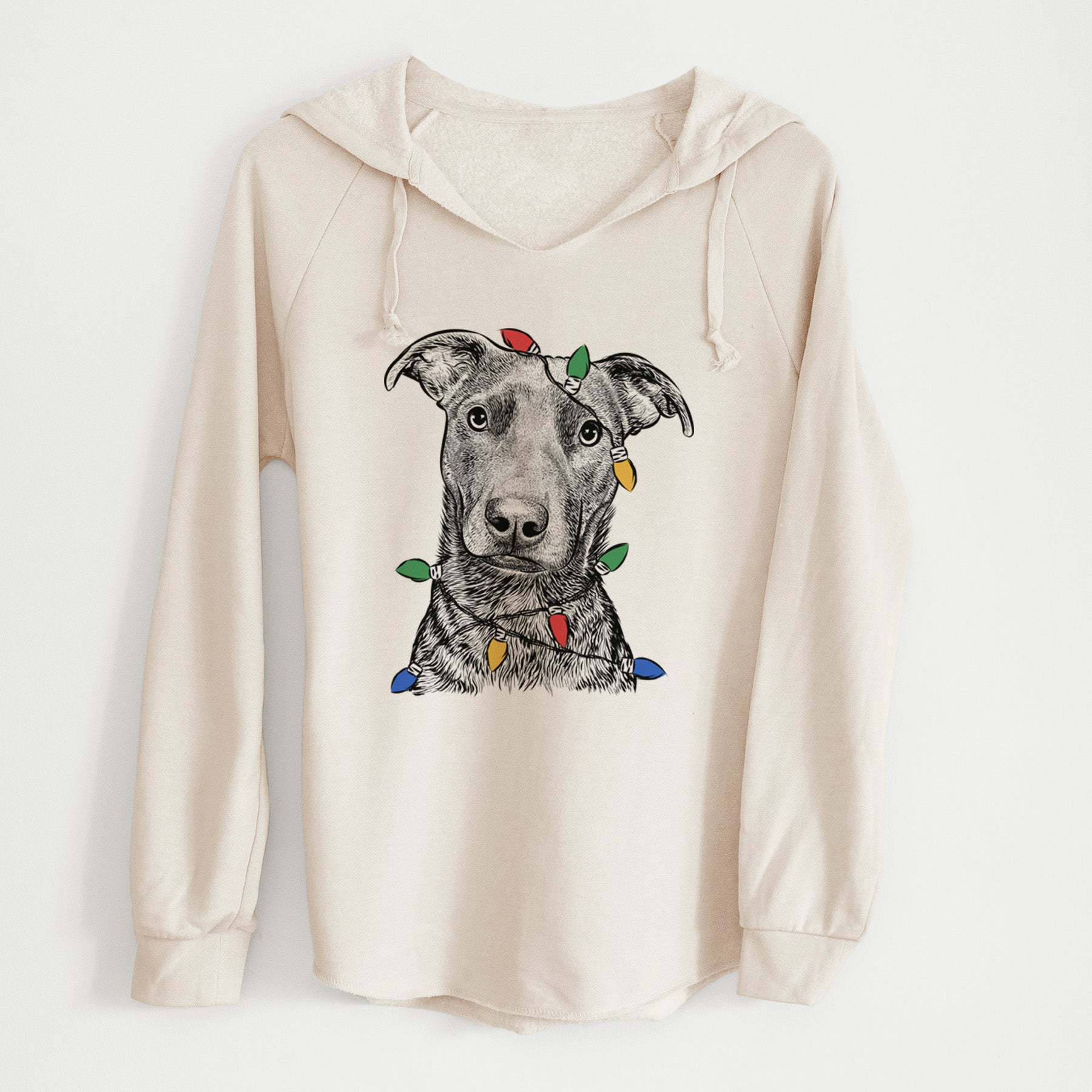 Christmas Lights Embyr the Mixed Breed - Cali Wave Hooded Sweatshirt