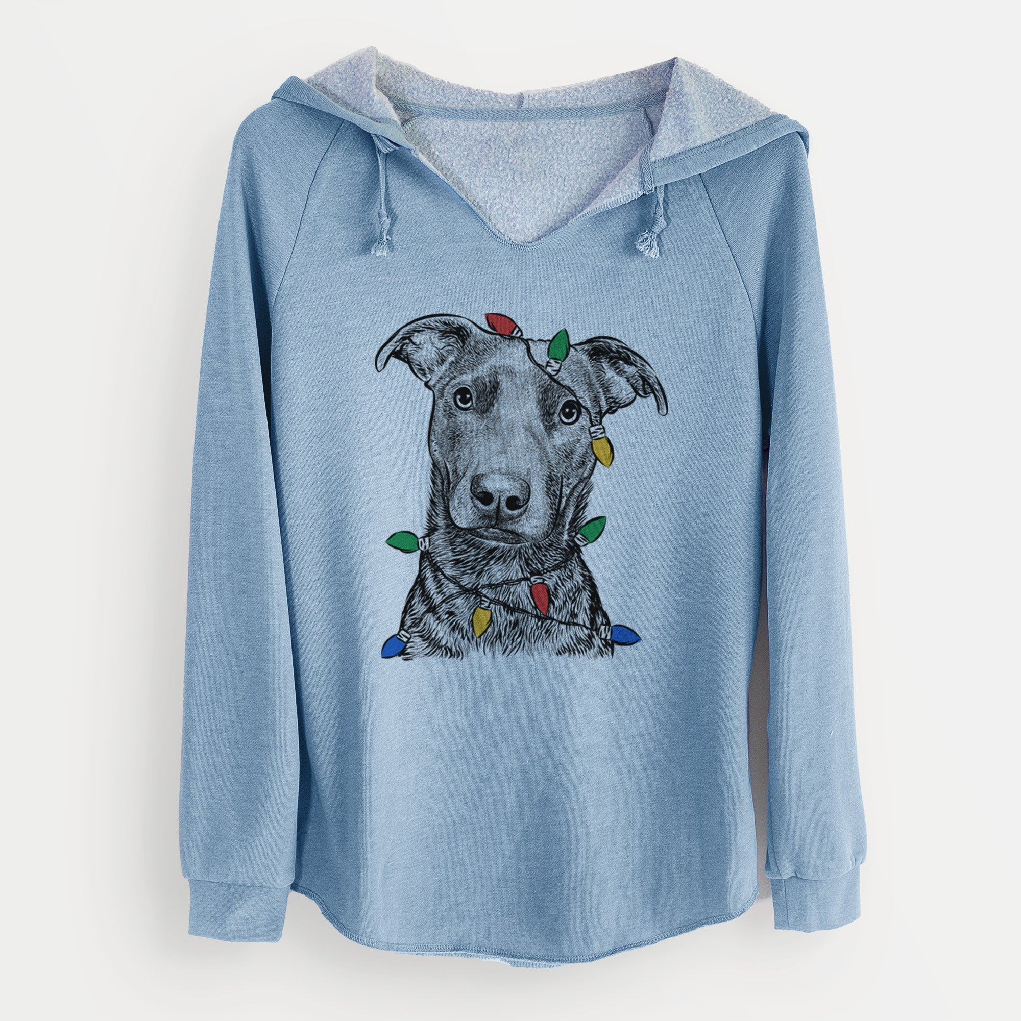 Christmas Lights Embyr the Mixed Breed - Cali Wave Hooded Sweatshirt