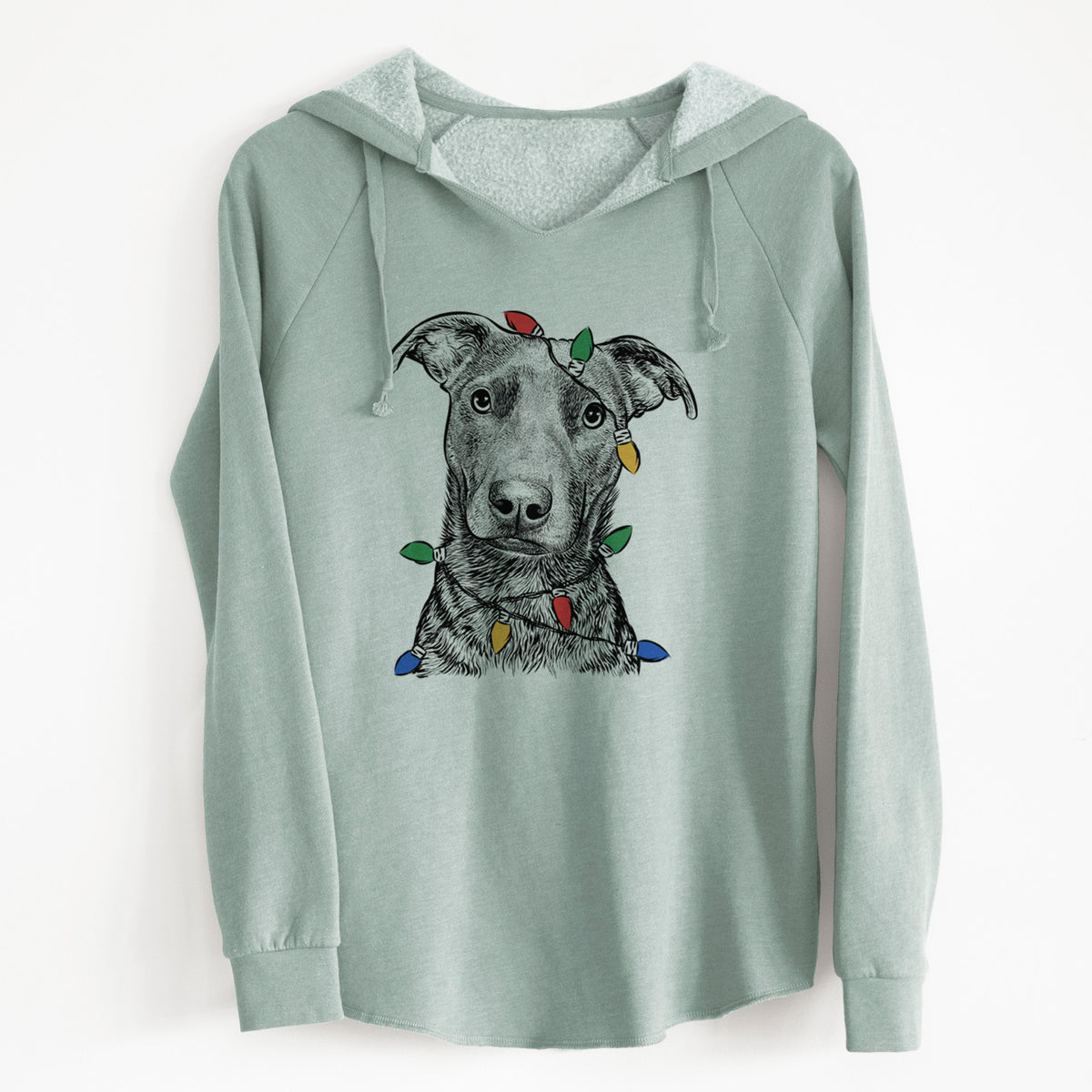Christmas Lights Embyr the Mixed Breed - Cali Wave Hooded Sweatshirt