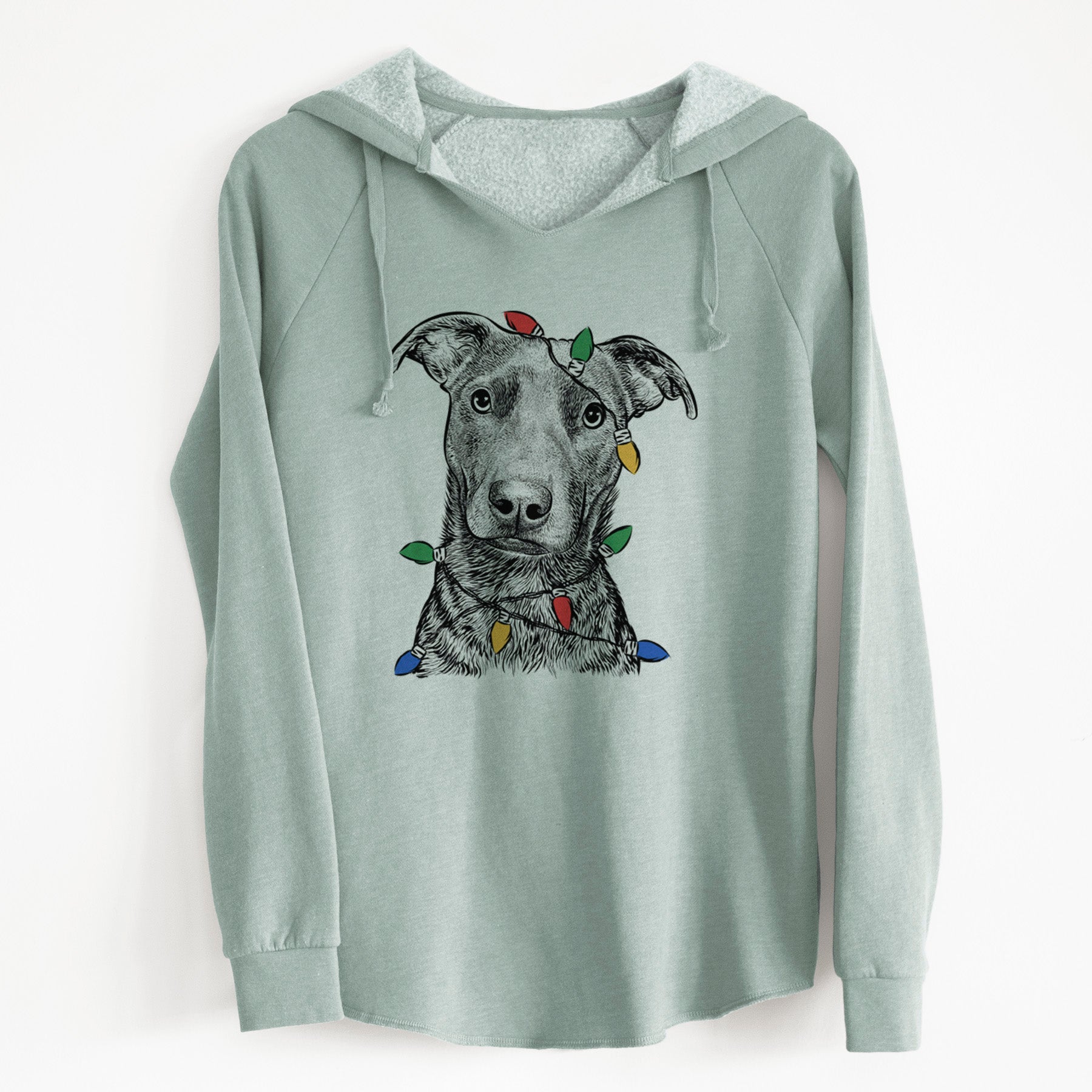 Christmas Lights Embyr the Mixed Breed - Cali Wave Hooded Sweatshirt