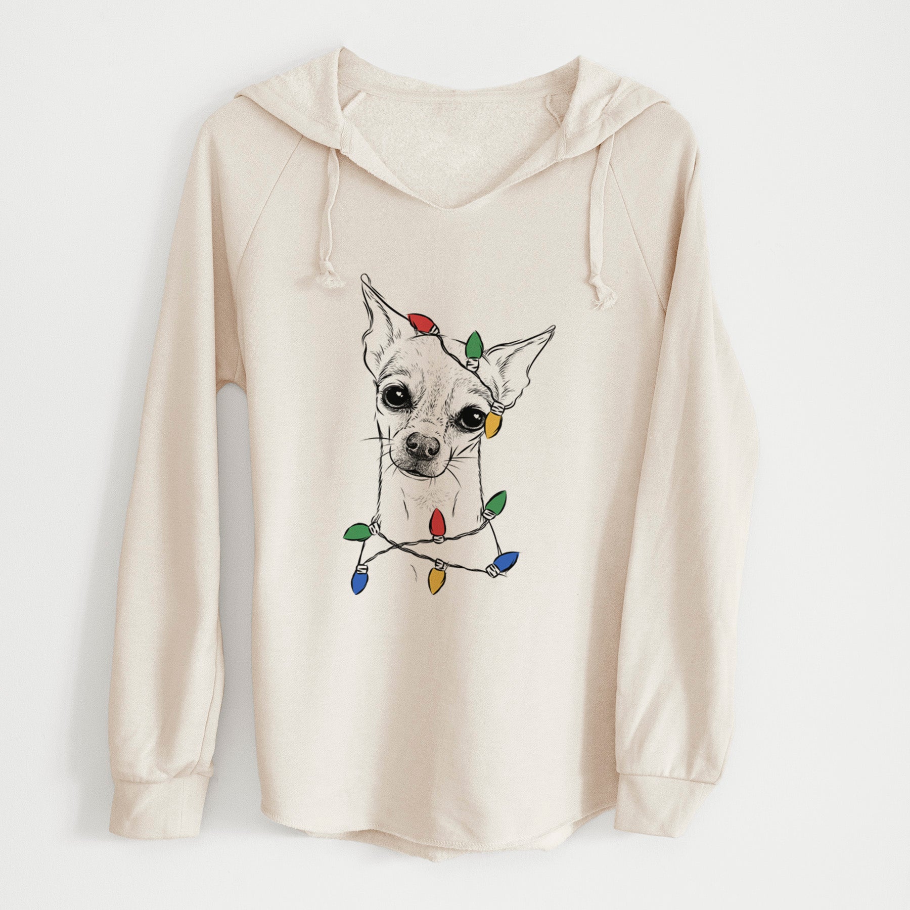 Christmas Lights Emee the Chihuahua - Cali Wave Hooded Sweatshirt