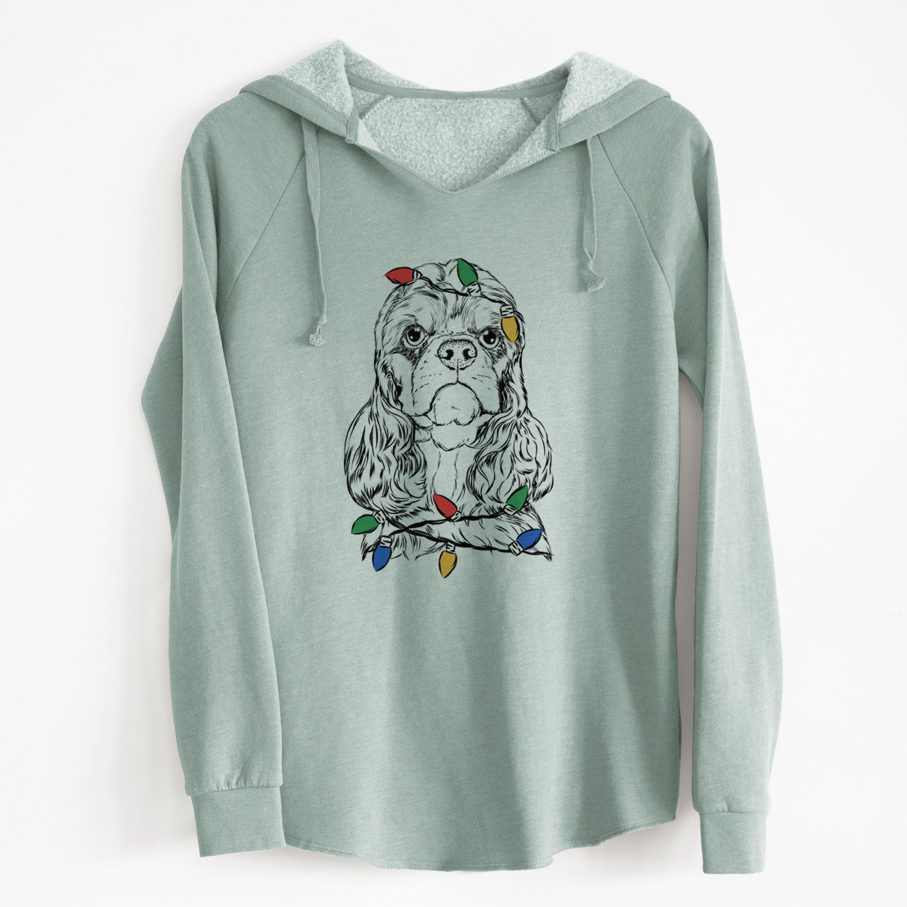 Christmas Lights Emma the Cocker Spaniel - Cali Wave Hooded Sweatshirt