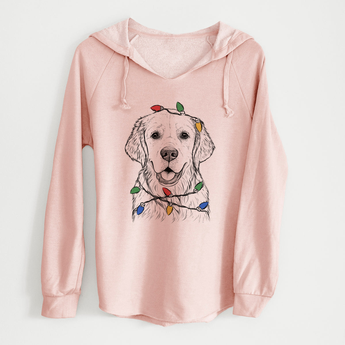 Christmas Lights Emma the Golden Retriever - Cali Wave Hooded Sweatshirt