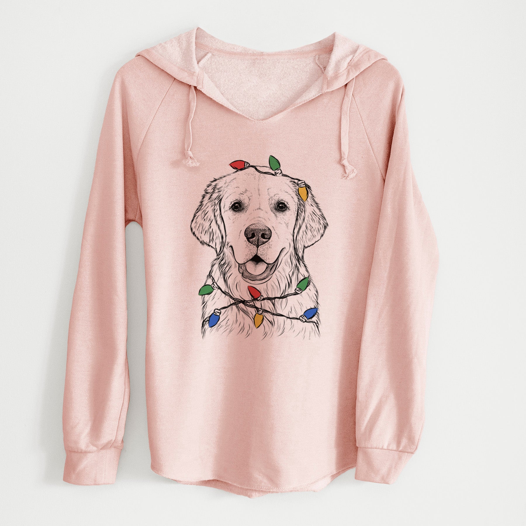 Christmas Lights Emma the Golden Retriever - Cali Wave Hooded Sweatshirt