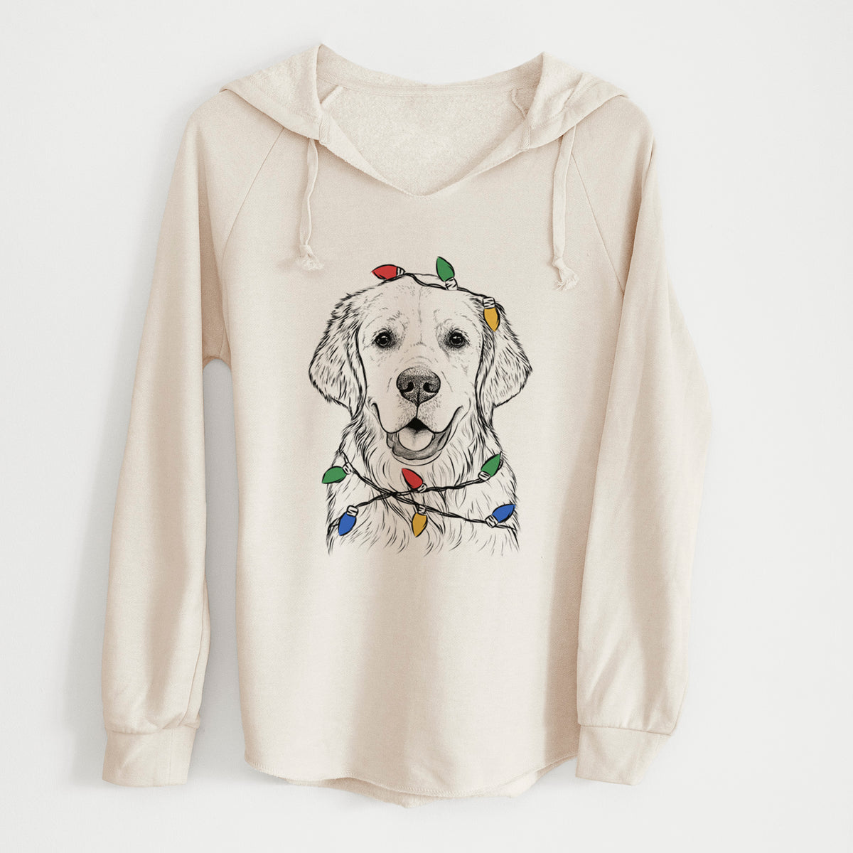 Christmas Lights Emma the Golden Retriever - Cali Wave Hooded Sweatshirt