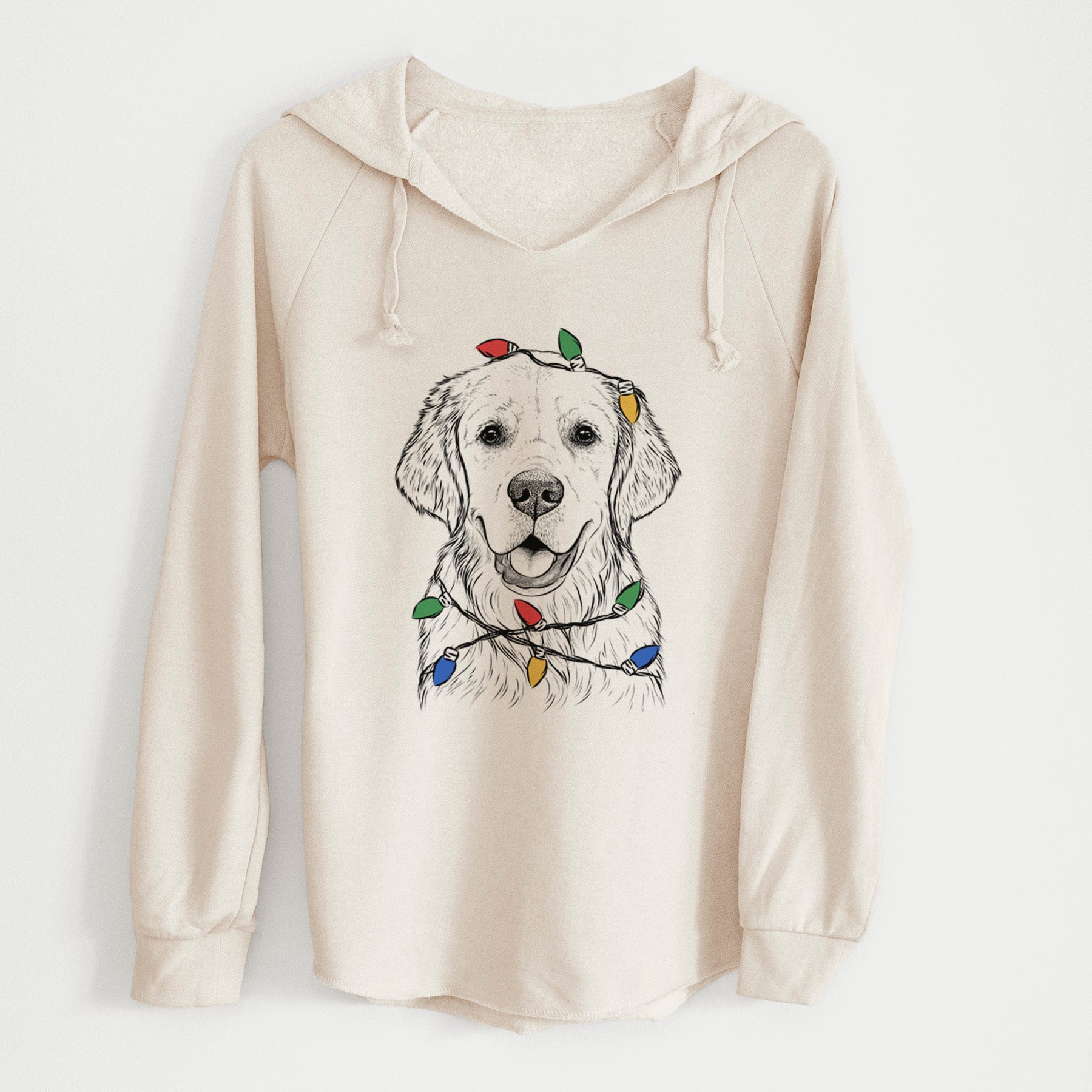 Christmas Lights Emma the Golden Retriever - Cali Wave Hooded Sweatshirt