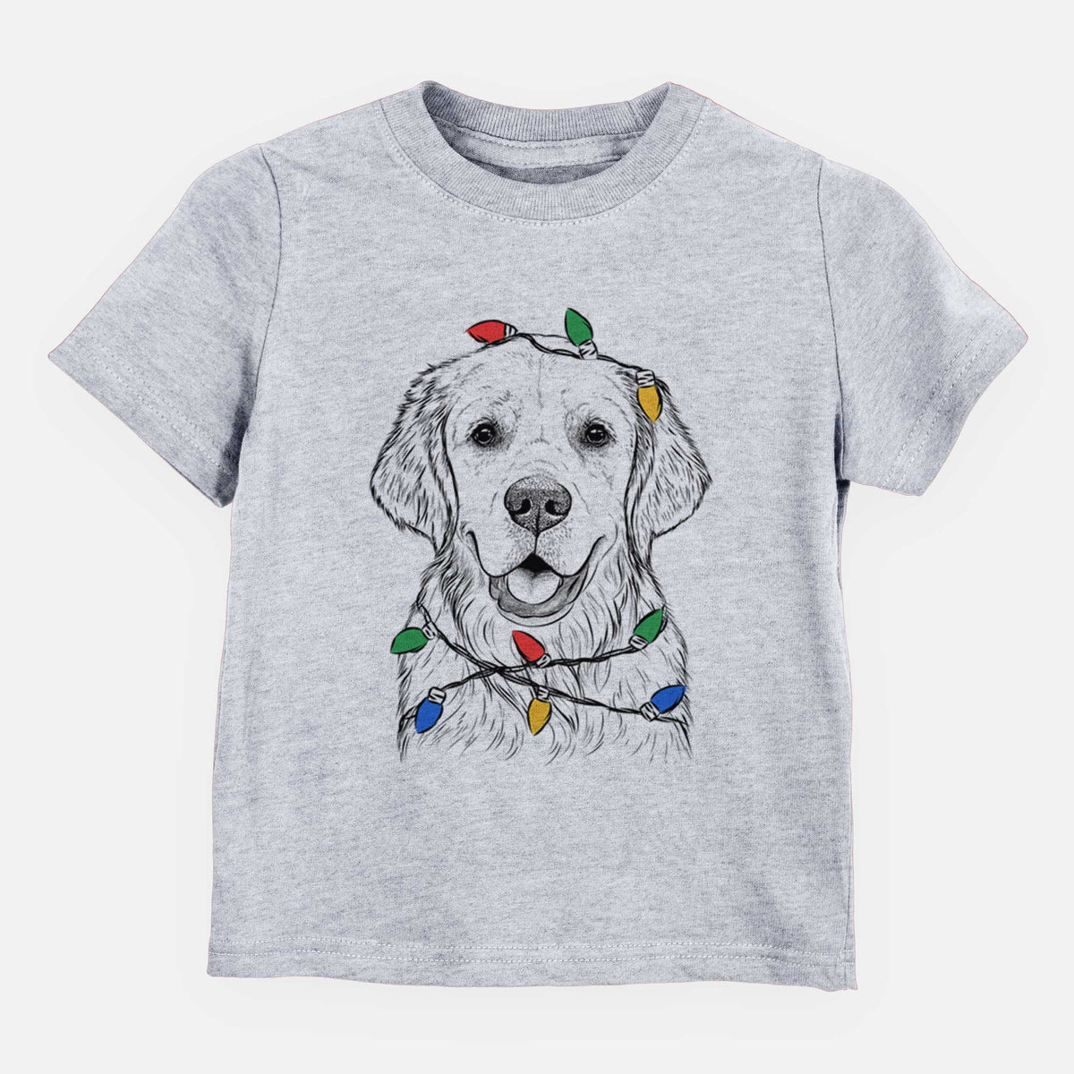 Christmas Lights Emma the Golden Retriever - Kids/Youth/Toddler Shirt