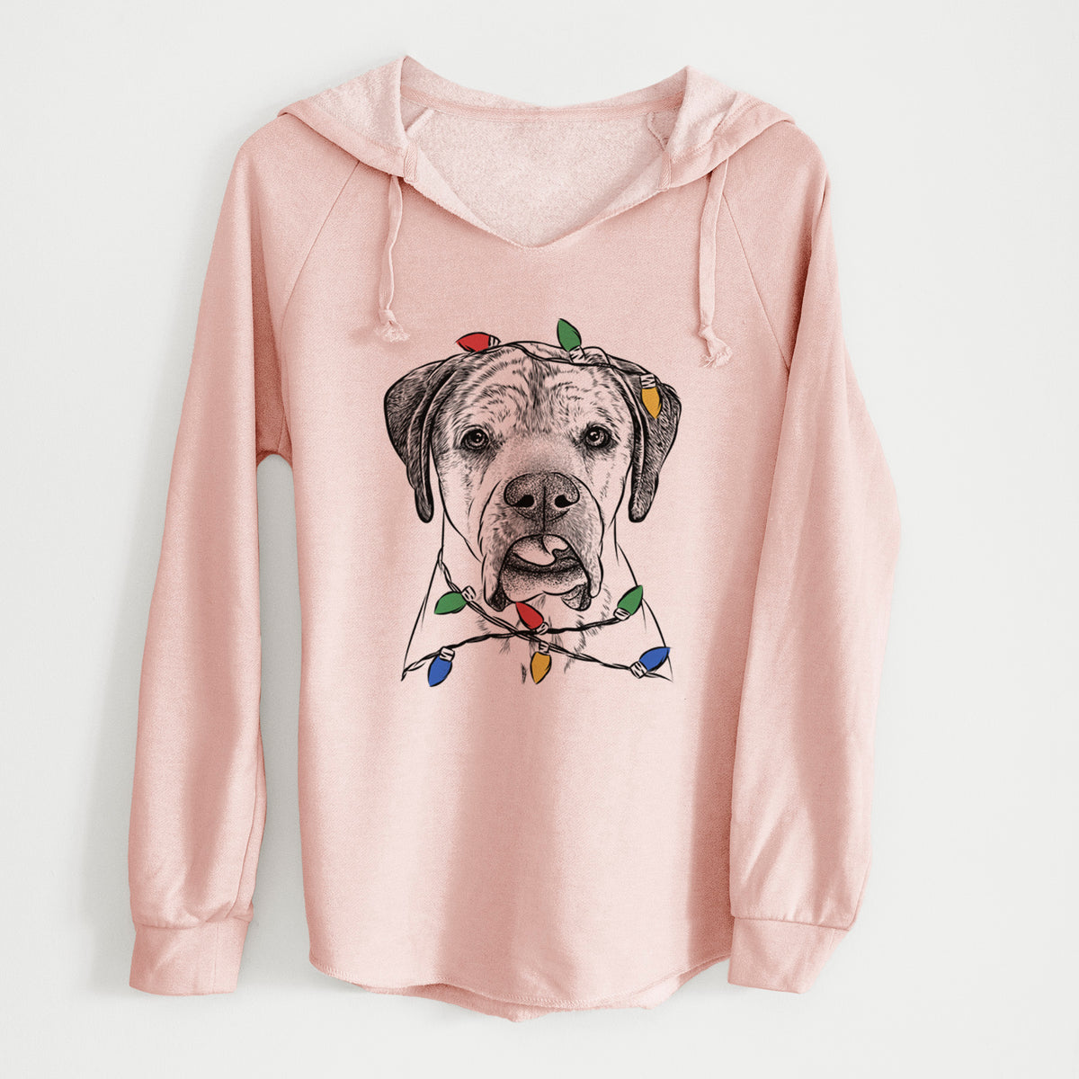 Christmas Lights Emma the English Mastiff - Cali Wave Hooded Sweatshirt