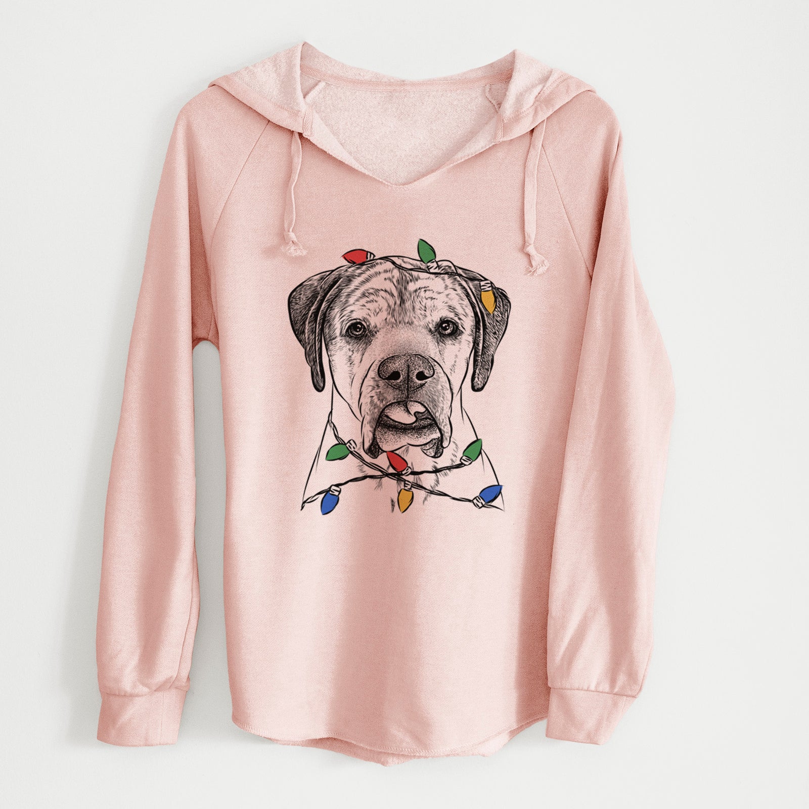 Christmas Lights Emma the English Mastiff - Cali Wave Hooded Sweatshirt