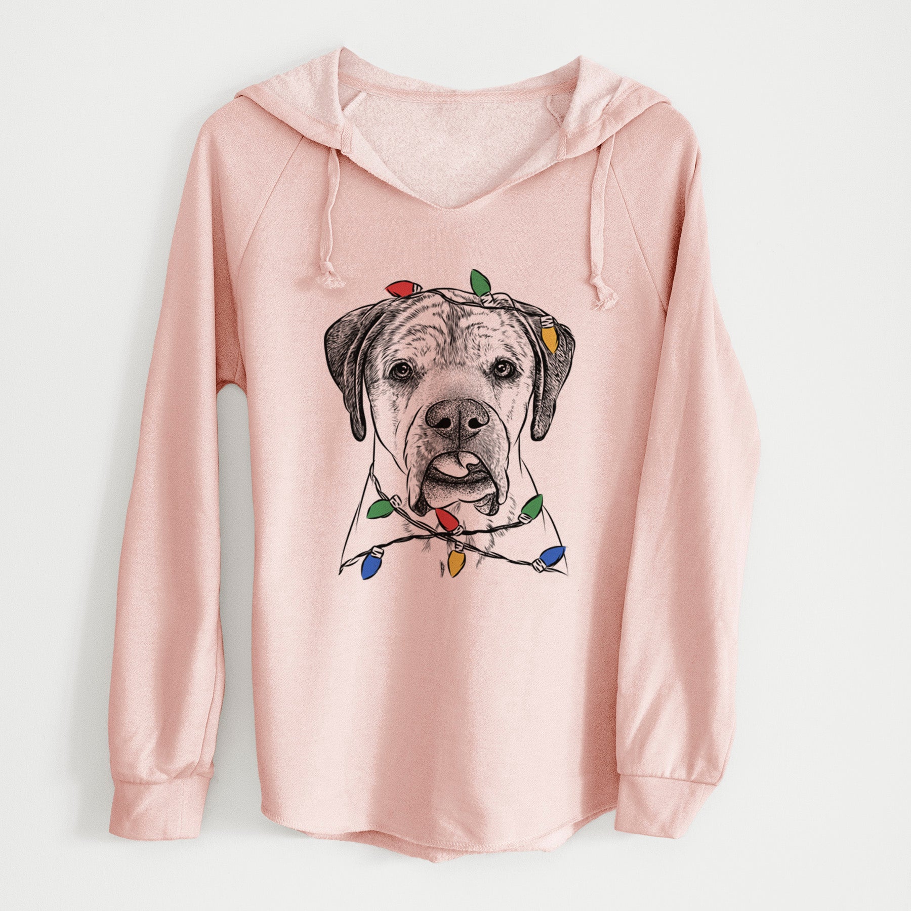 Christmas Lights Emma the English Mastiff - Cali Wave Hooded Sweatshirt