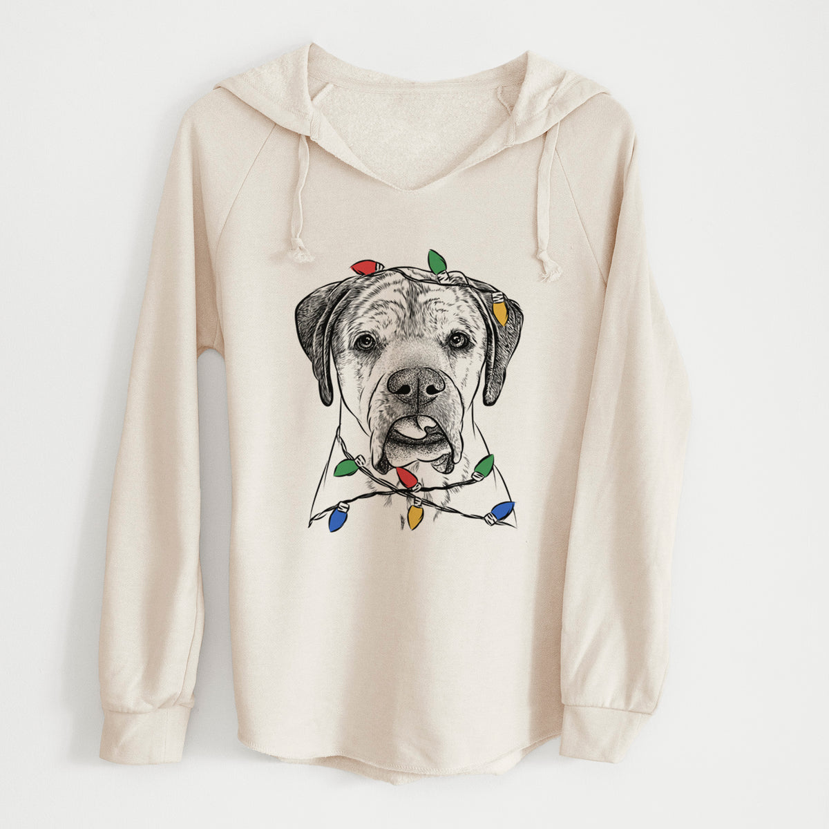 Christmas Lights Emma the English Mastiff - Cali Wave Hooded Sweatshirt