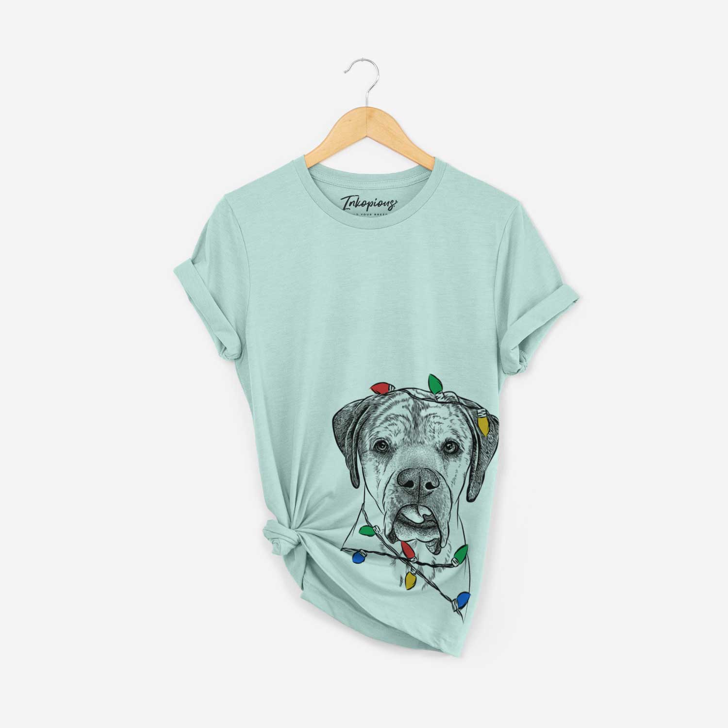 Christmas Lights Emma the English Mastiff - Unisex Crewneck