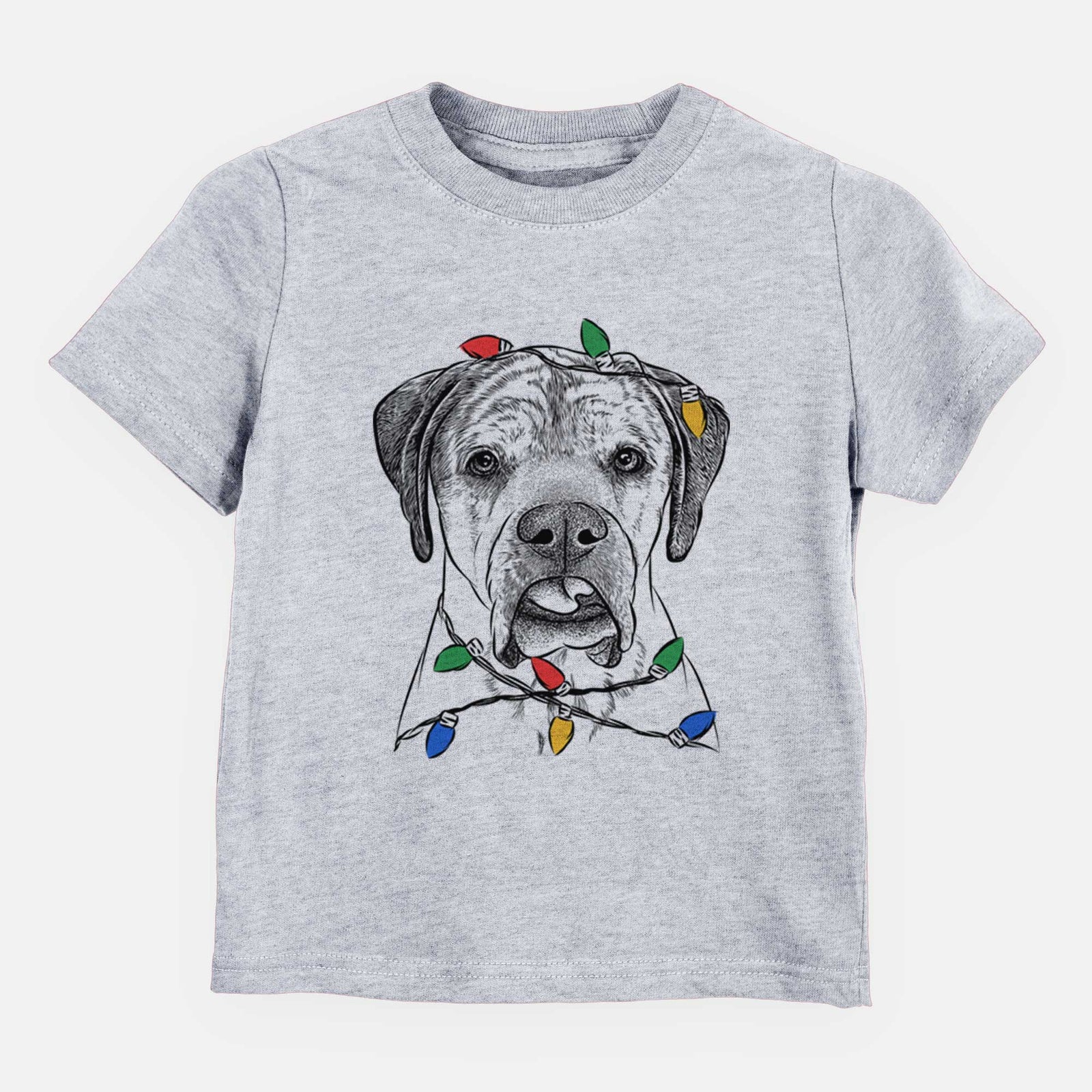 Christmas Lights Emma the English Mastiff - Kids/Youth/Toddler Shirt