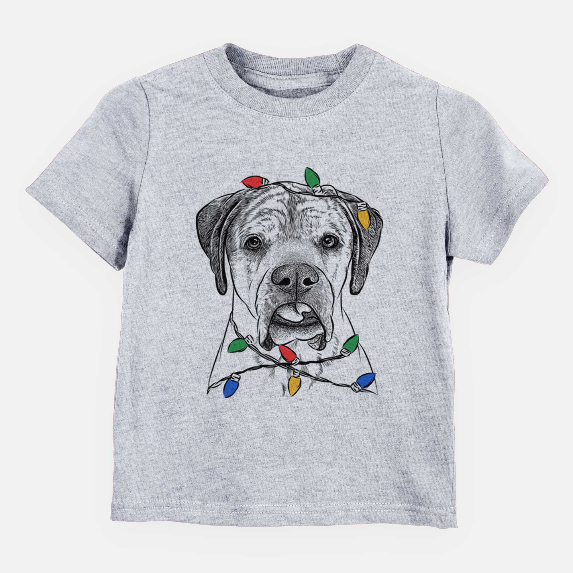 Christmas Lights Emma the English Mastiff - Kids/Youth/Toddler Shirt