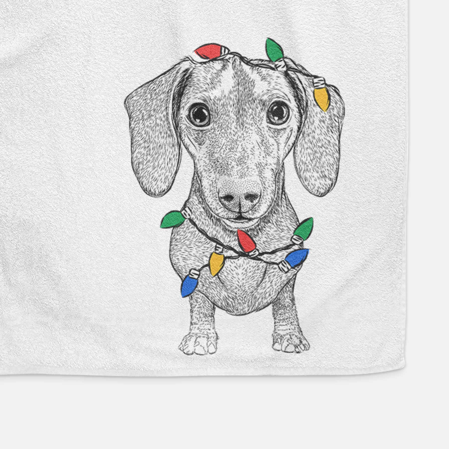 Ernie the Mini Dachshund Decorative Hand Towel