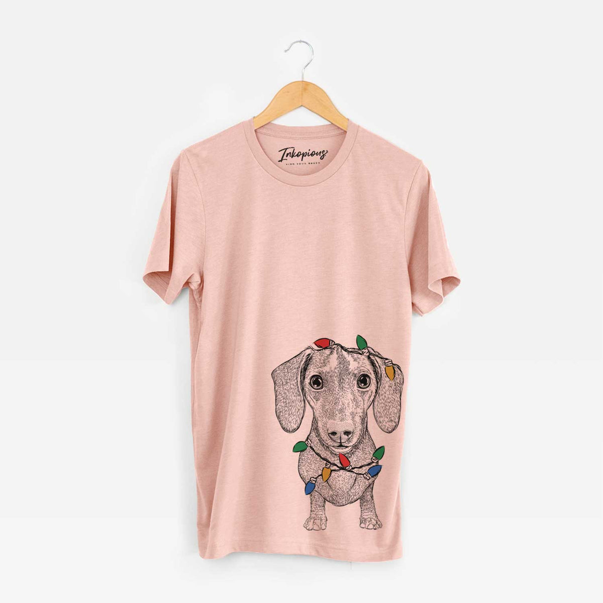 Christmas Lights Ernie the Mini Dachshund - Unisex Crewneck