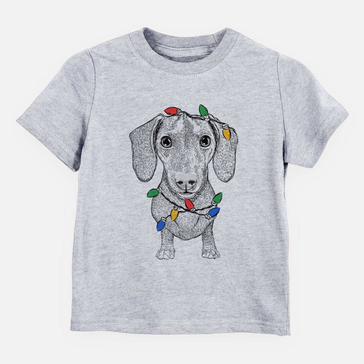 Christmas Lights Ernie the Mini Dachshund - Kids/Youth/Toddler Shirt