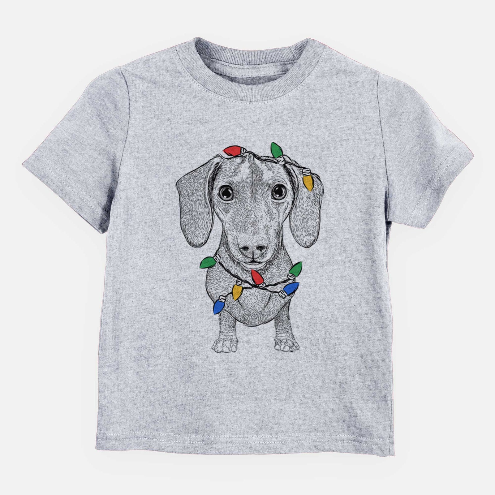 Christmas Lights Ernie the Mini Dachshund - Kids/Youth/Toddler Shirt