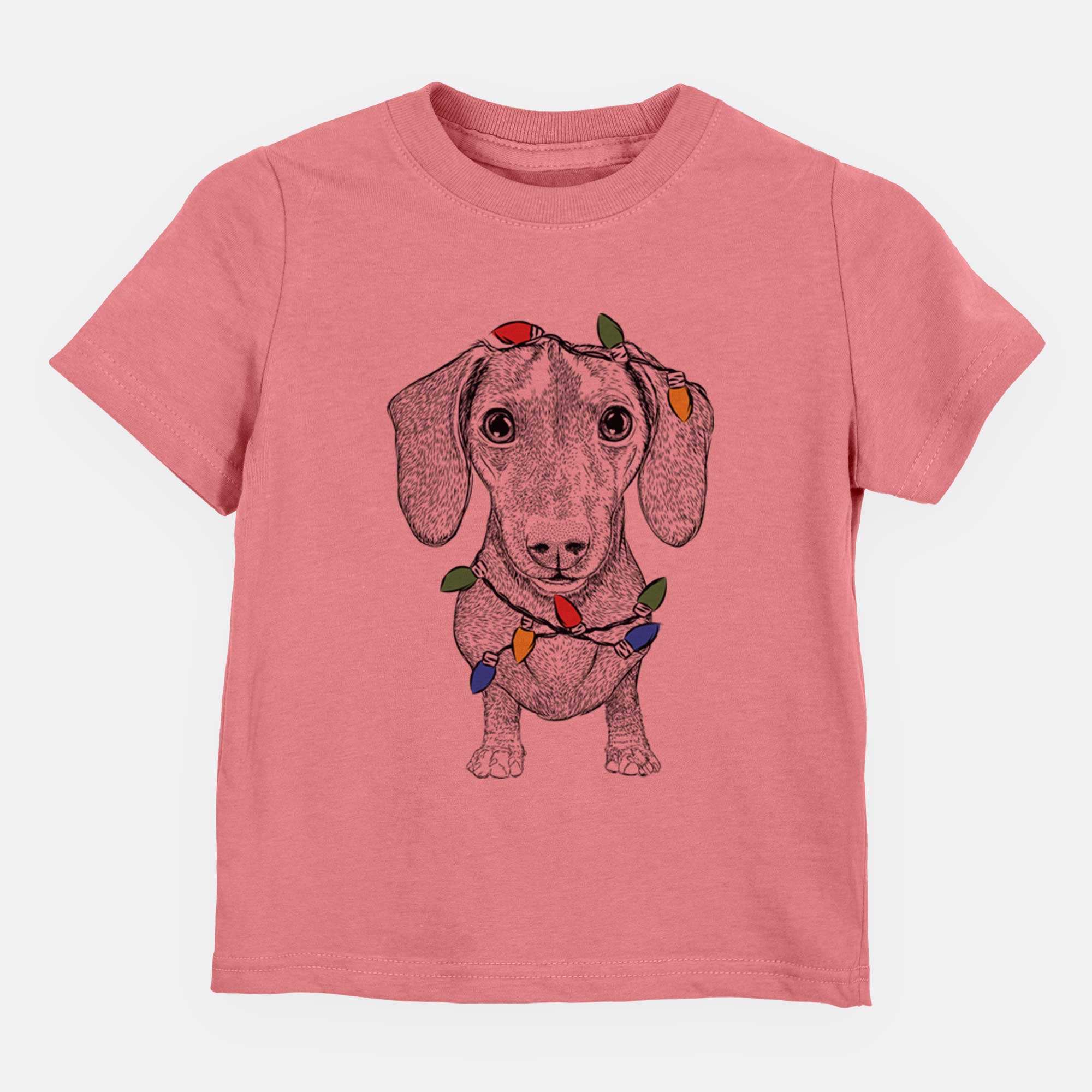 Christmas Lights Ernie the Mini Dachshund - Kids/Youth/Toddler Shirt