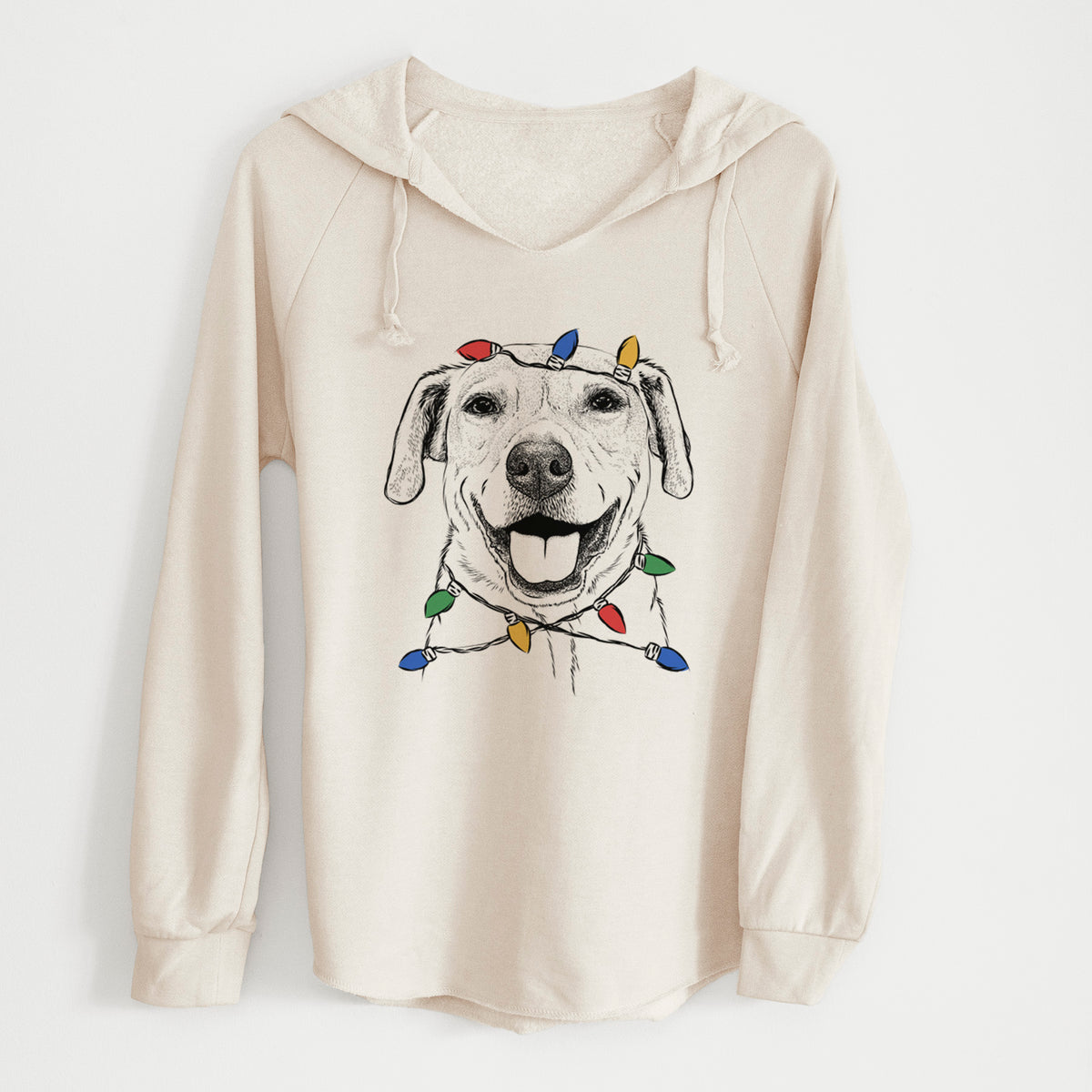Christmas Lights Ernie the Mixed Breed - Cali Wave Hooded Sweatshirt