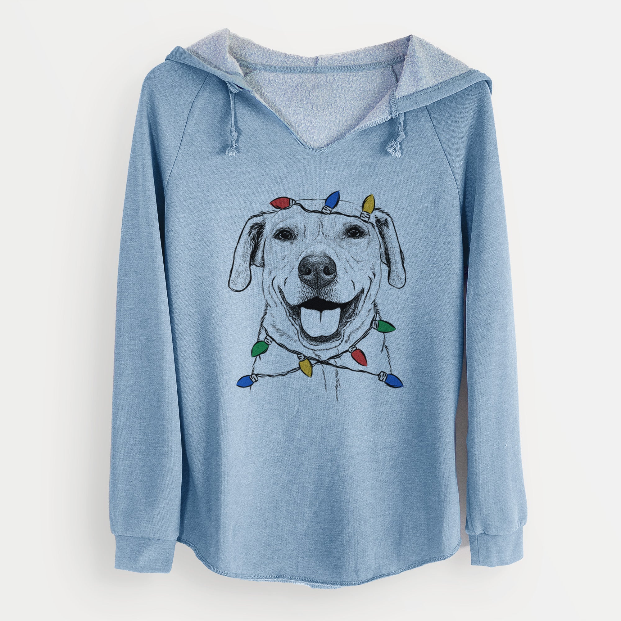 Christmas Lights Ernie the Mixed Breed - Cali Wave Hooded Sweatshirt