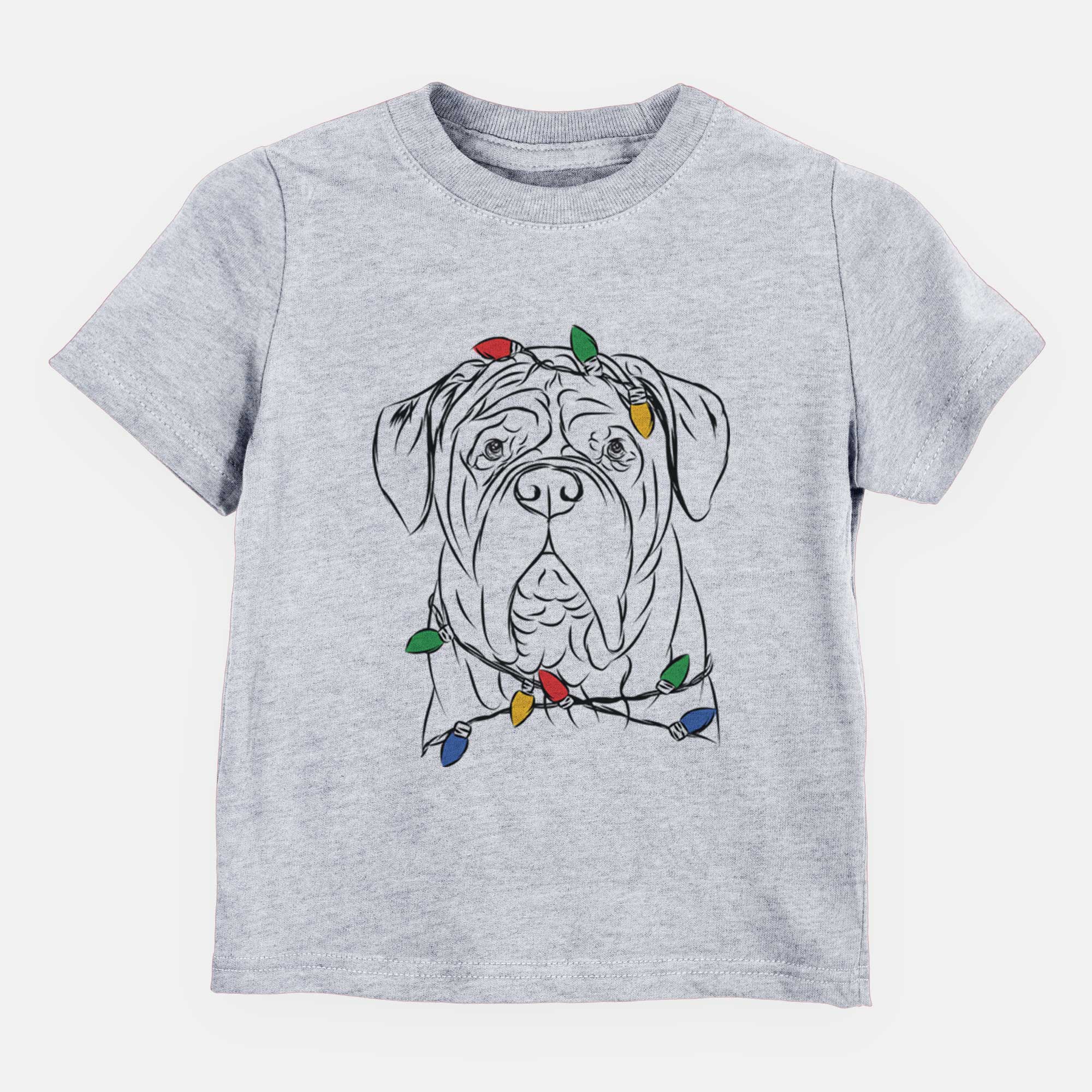 Christmas Lights Felix the Dogue de Bordeaux - Kids/Youth/Toddler Shirt