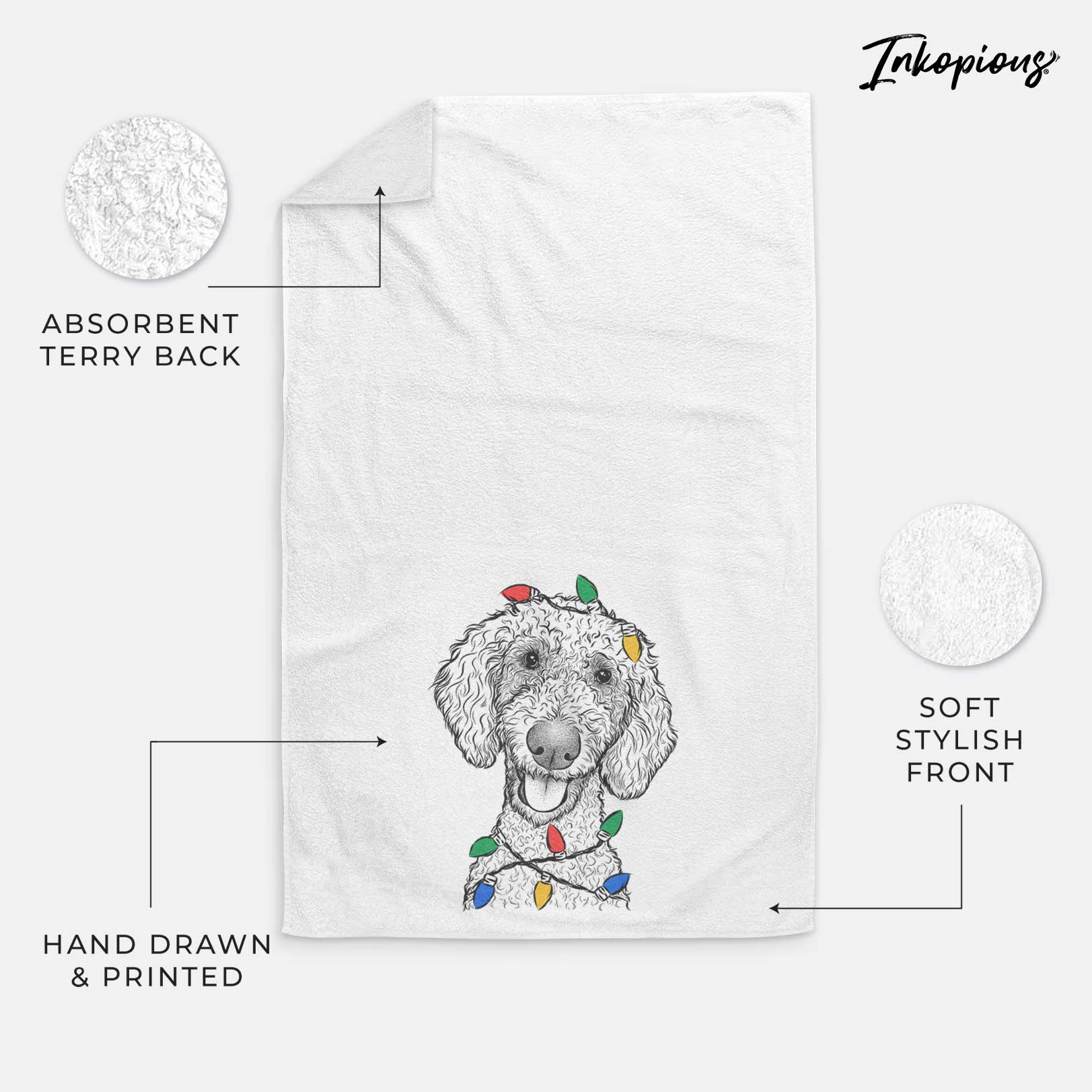 Fenway the Goldendoodle Decorative Hand Towel