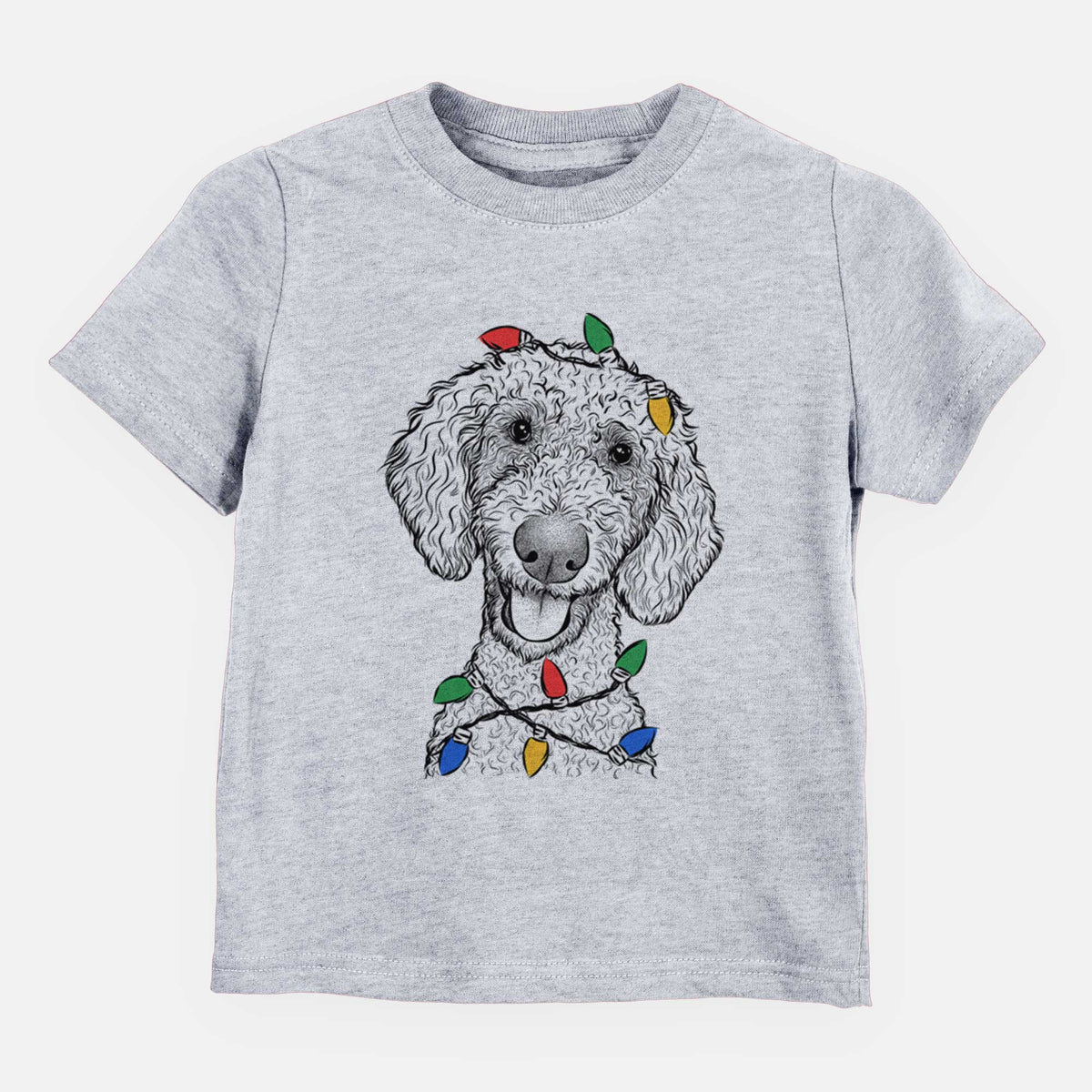 Christmas Lights Fenway the Goldendoodle - Kids/Youth/Toddler Shirt