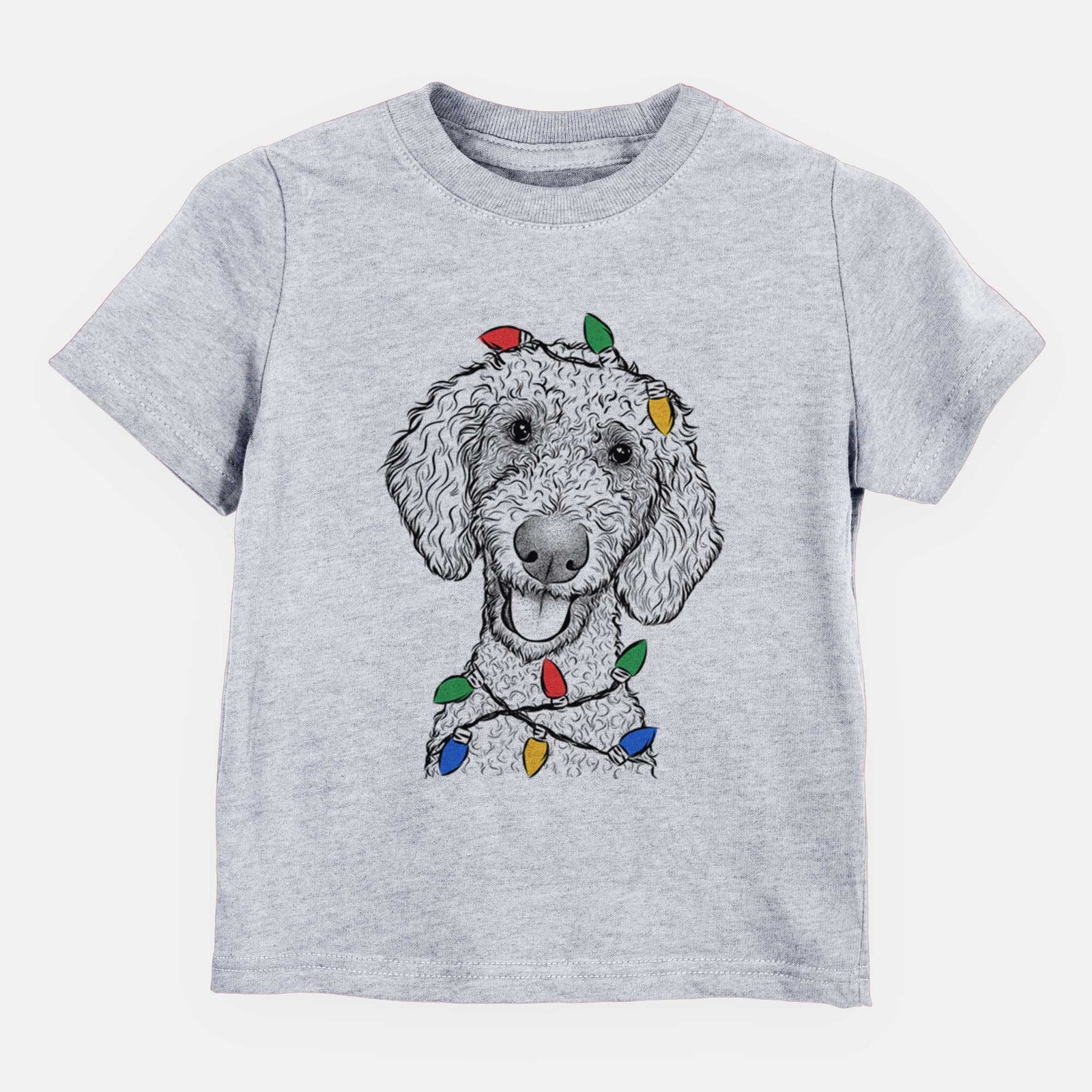 Christmas Lights Fenway the Goldendoodle - Kids/Youth/Toddler Shirt