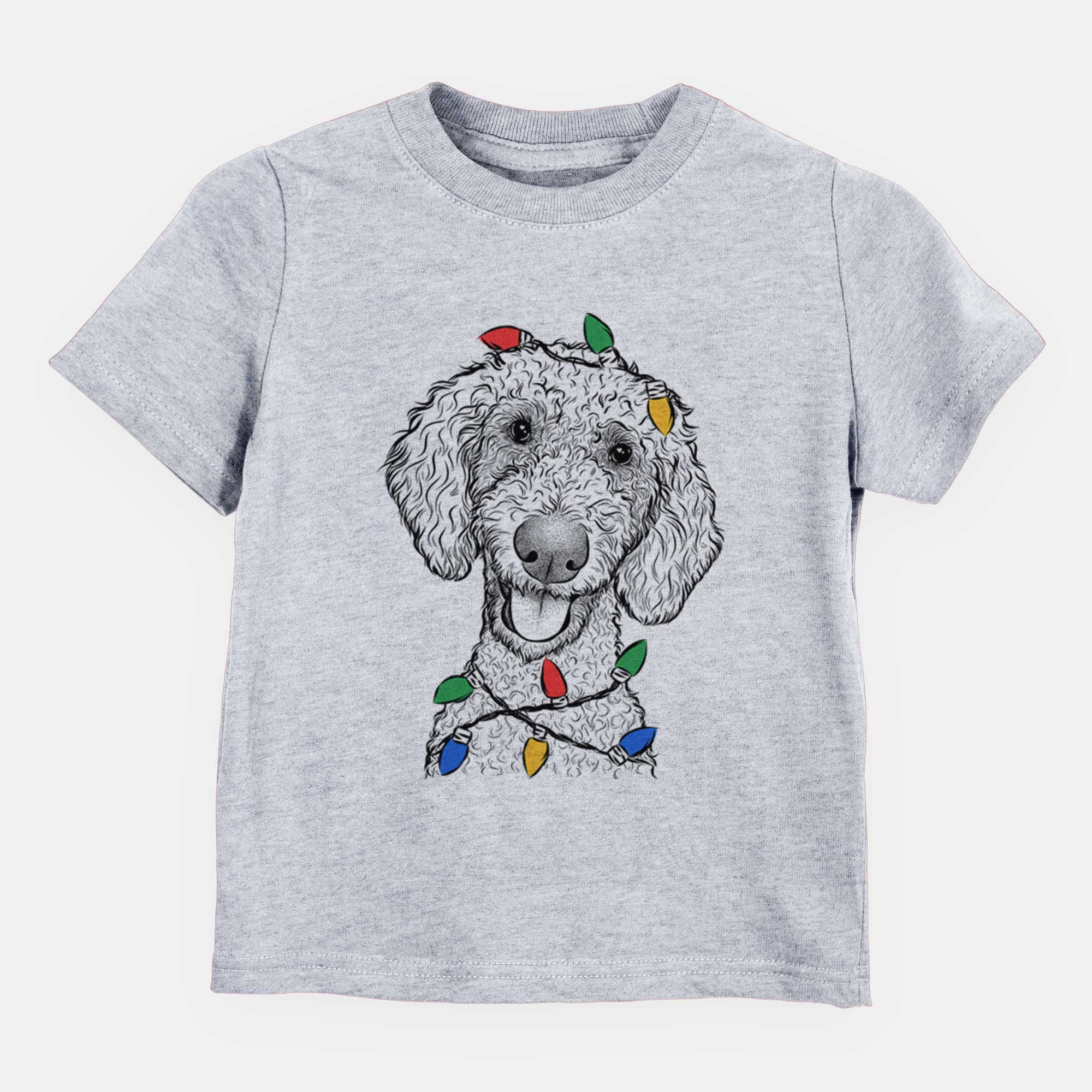 Christmas Lights Fenway the Goldendoodle - Kids/Youth/Toddler Shirt