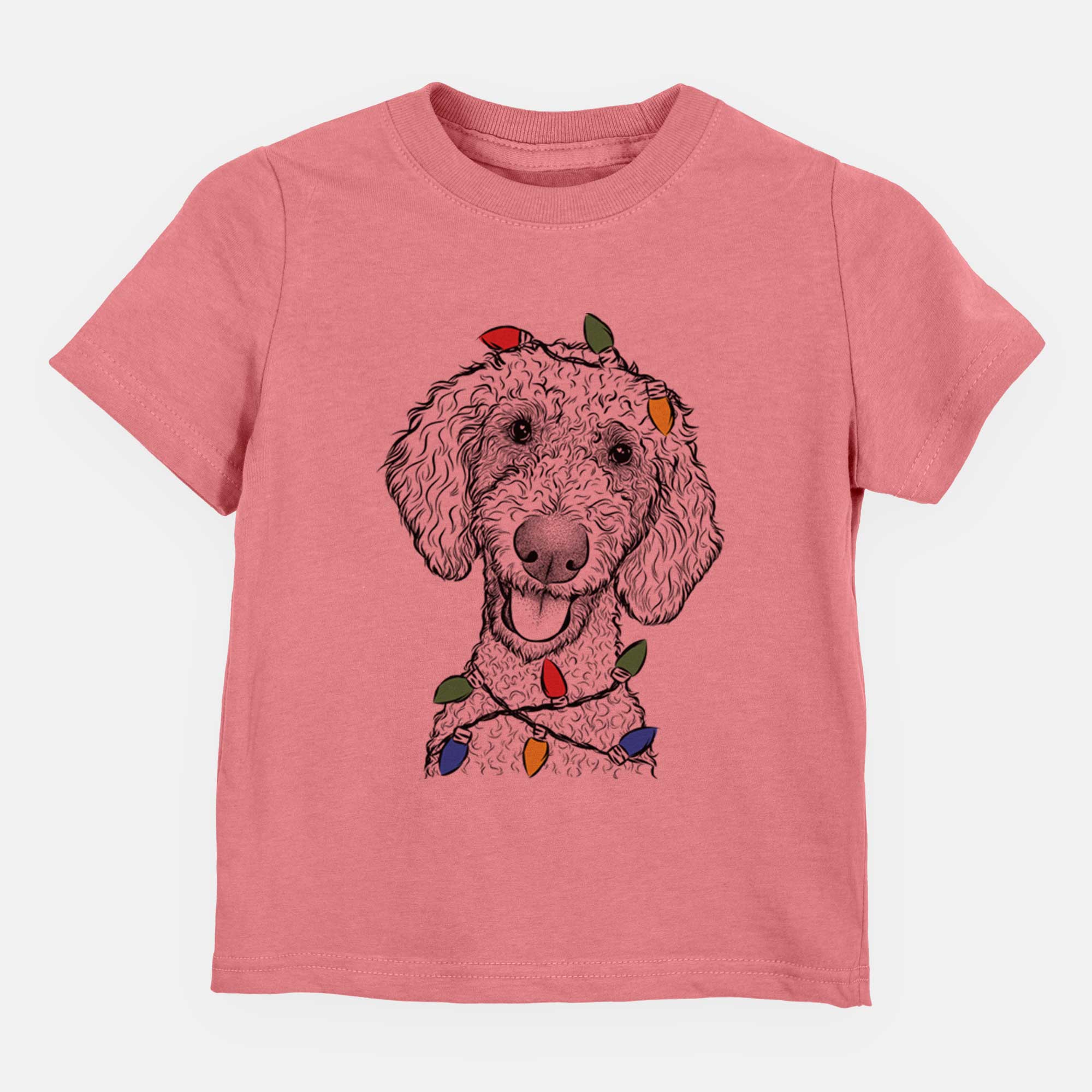 Christmas Lights Fenway the Goldendoodle - Kids/Youth/Toddler Shirt