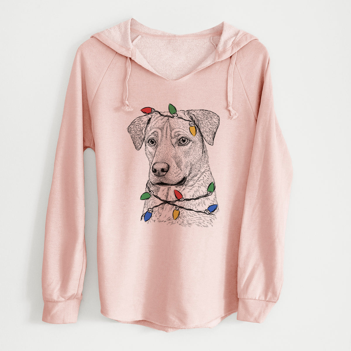 Christmas Lights Feta the Mixed Breed - Cali Wave Hooded Sweatshirt
