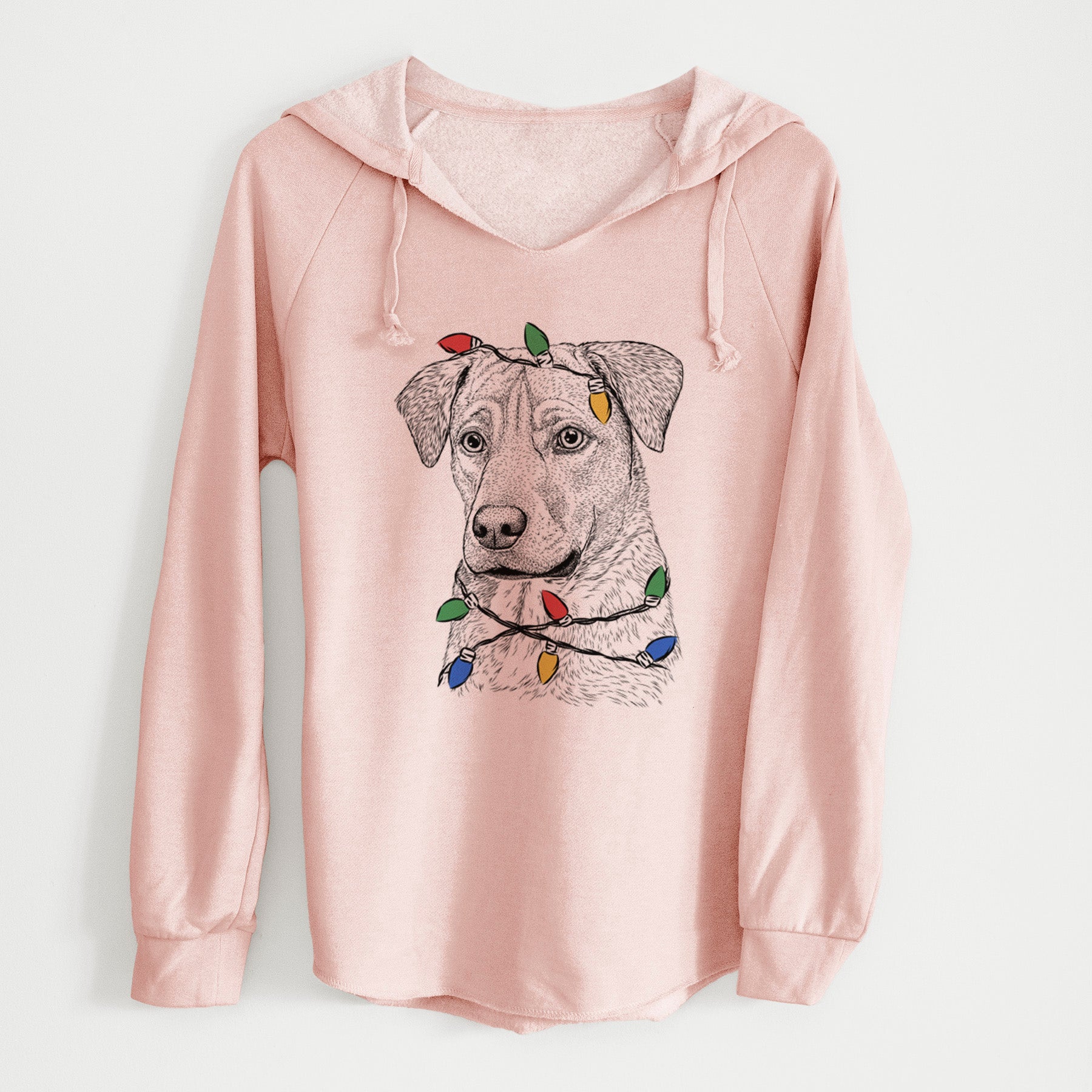 Christmas Lights Feta the Mixed Breed - Cali Wave Hooded Sweatshirt