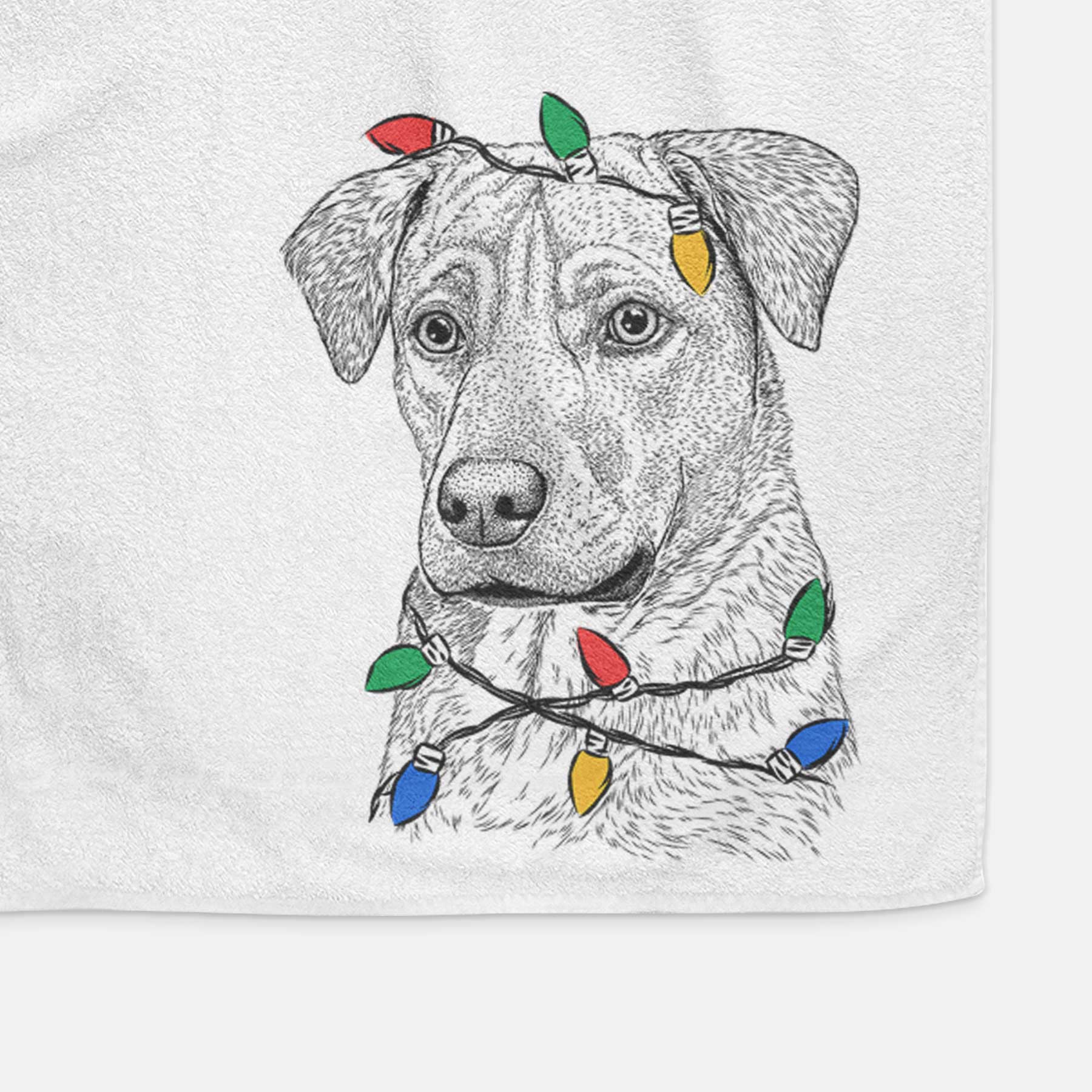 Feta the Mixed Breed Decorative Hand Towel