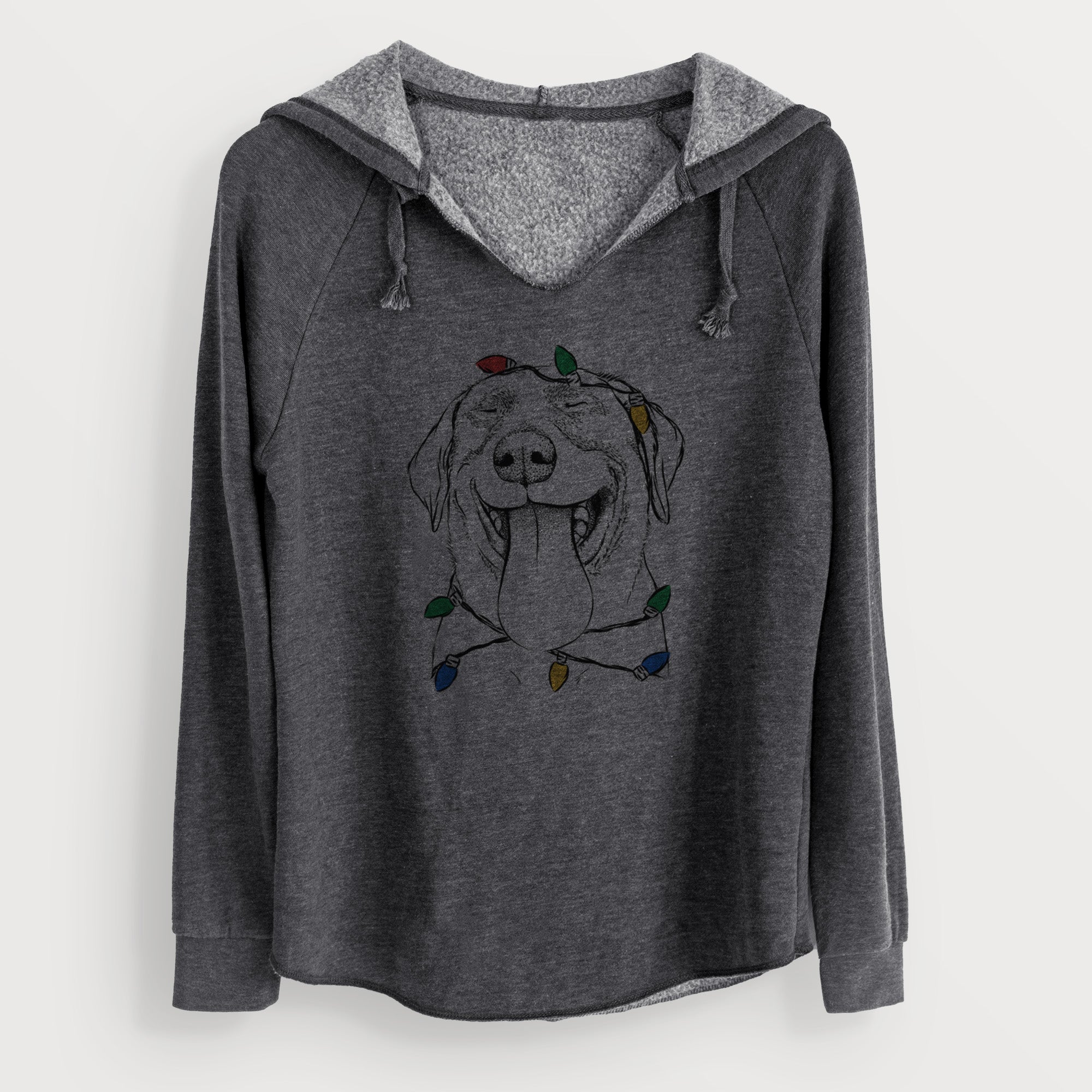 Christmas Lights Fig the Labrador Retriever - Cali Wave Hooded Sweatshirt