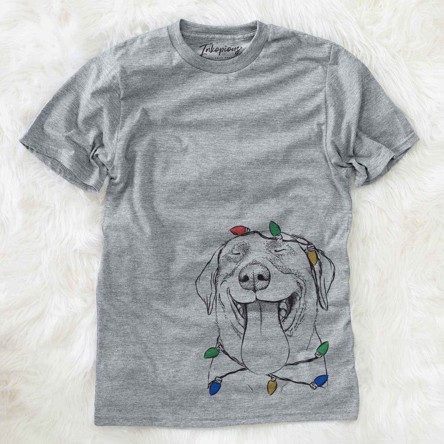 Christmas Lights Fig the Labrador Retriever - Unisex Crewneck