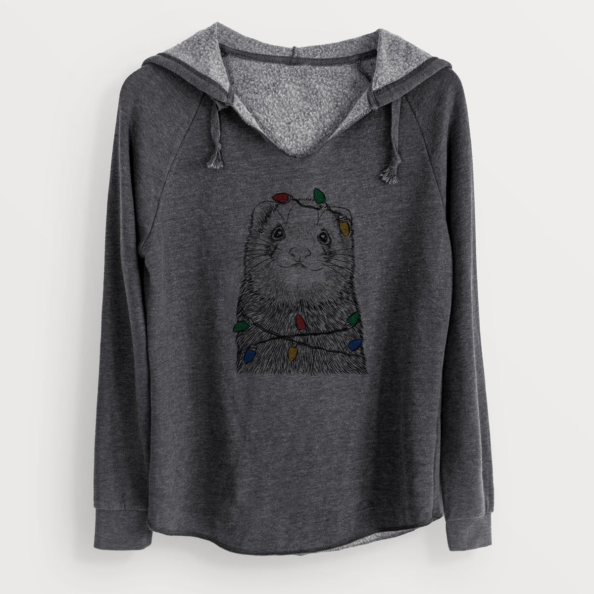 Christmas Lights Fig the Ferret - Cali Wave Hooded Sweatshirt