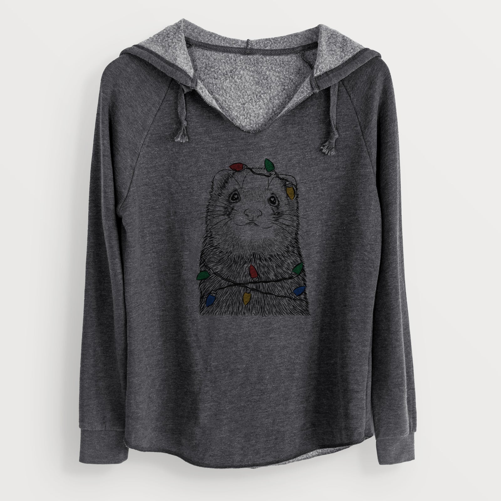 Christmas Lights Fig the Ferret - Cali Wave Hooded Sweatshirt