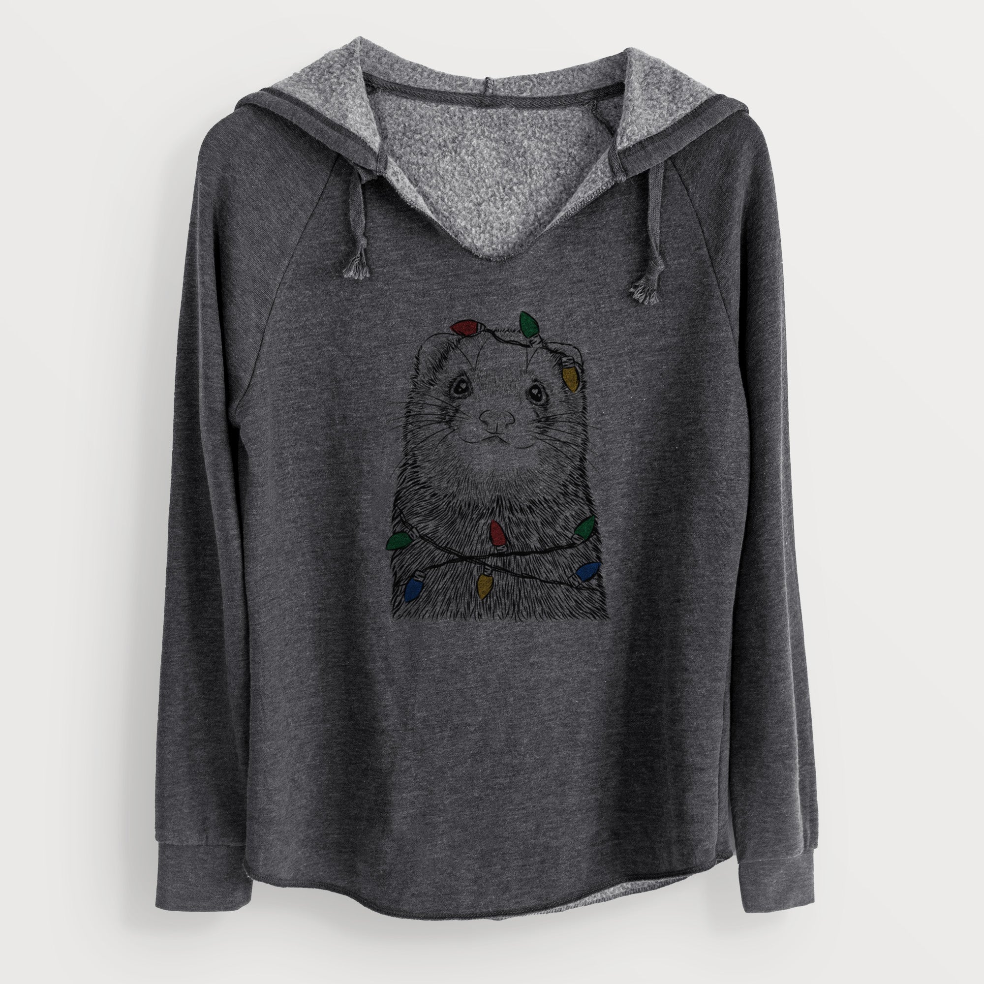 Christmas Lights Fig the Ferret - Cali Wave Hooded Sweatshirt