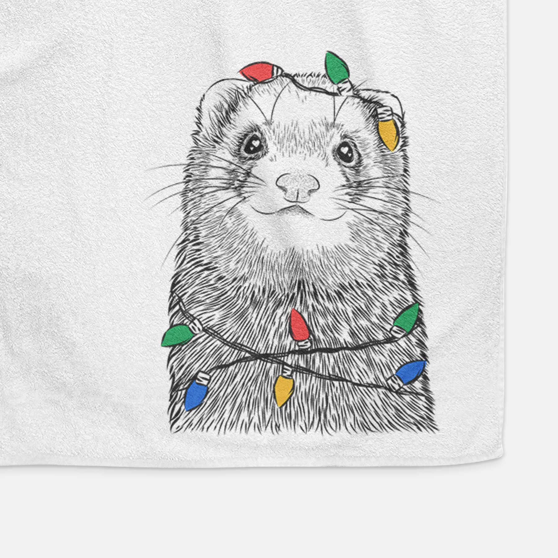 Fig the Ferret Decorative Hand Towel