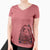 Christmas Lights Fig the Ferret - Women's V-neck Shirt